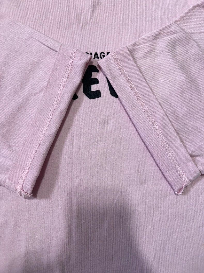 Balenciaga Balenciaga Pink Crew Short Sleeve TShirt-2506 Size S / US 4 / IT 40 - 6 Thumbnail