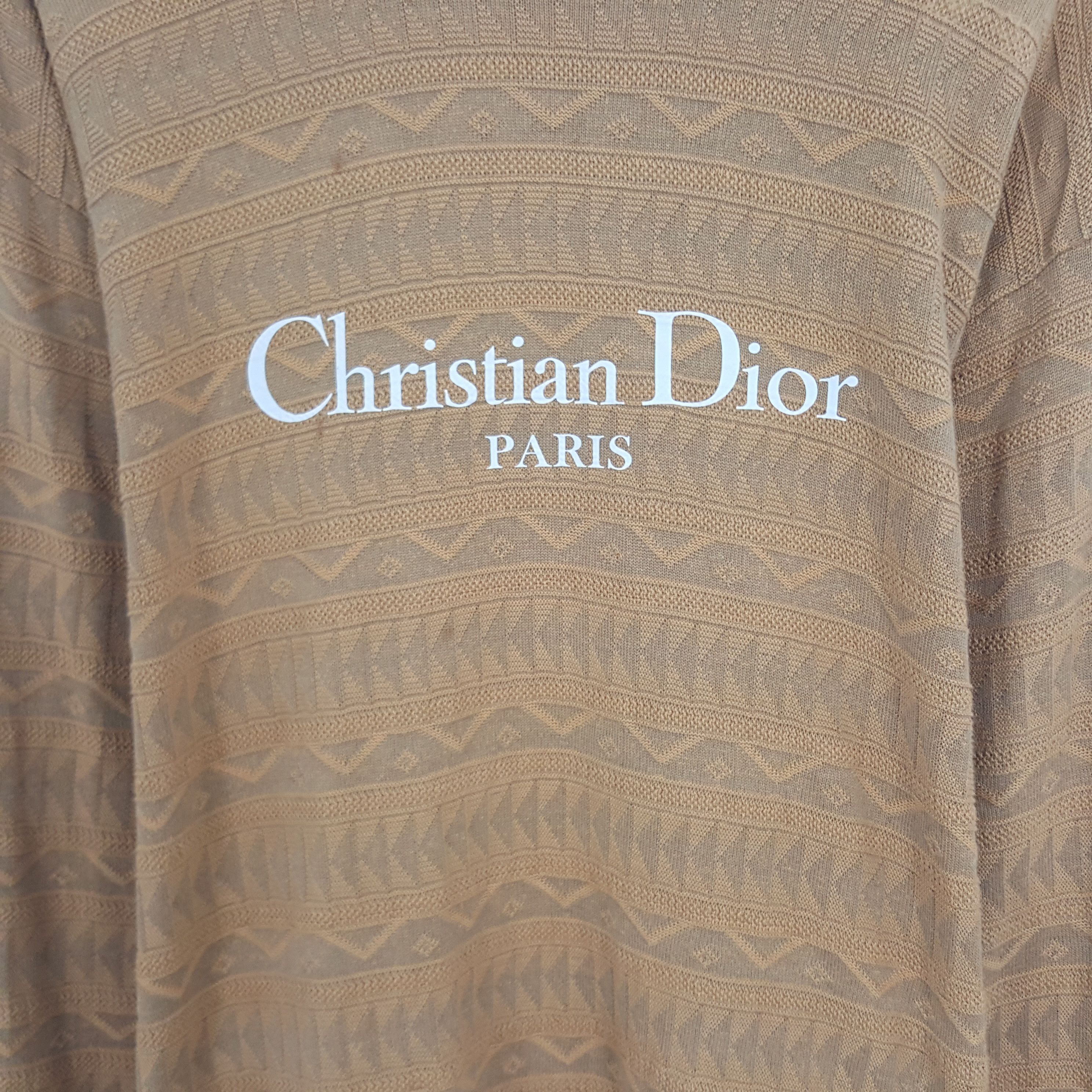Christian Dior Monsieur × Vintage Vintage Christian Dior Custom Art Logo Knitwear Sweatshirt Size US L / EU 52-54 / 3 - 2 Thumbnail