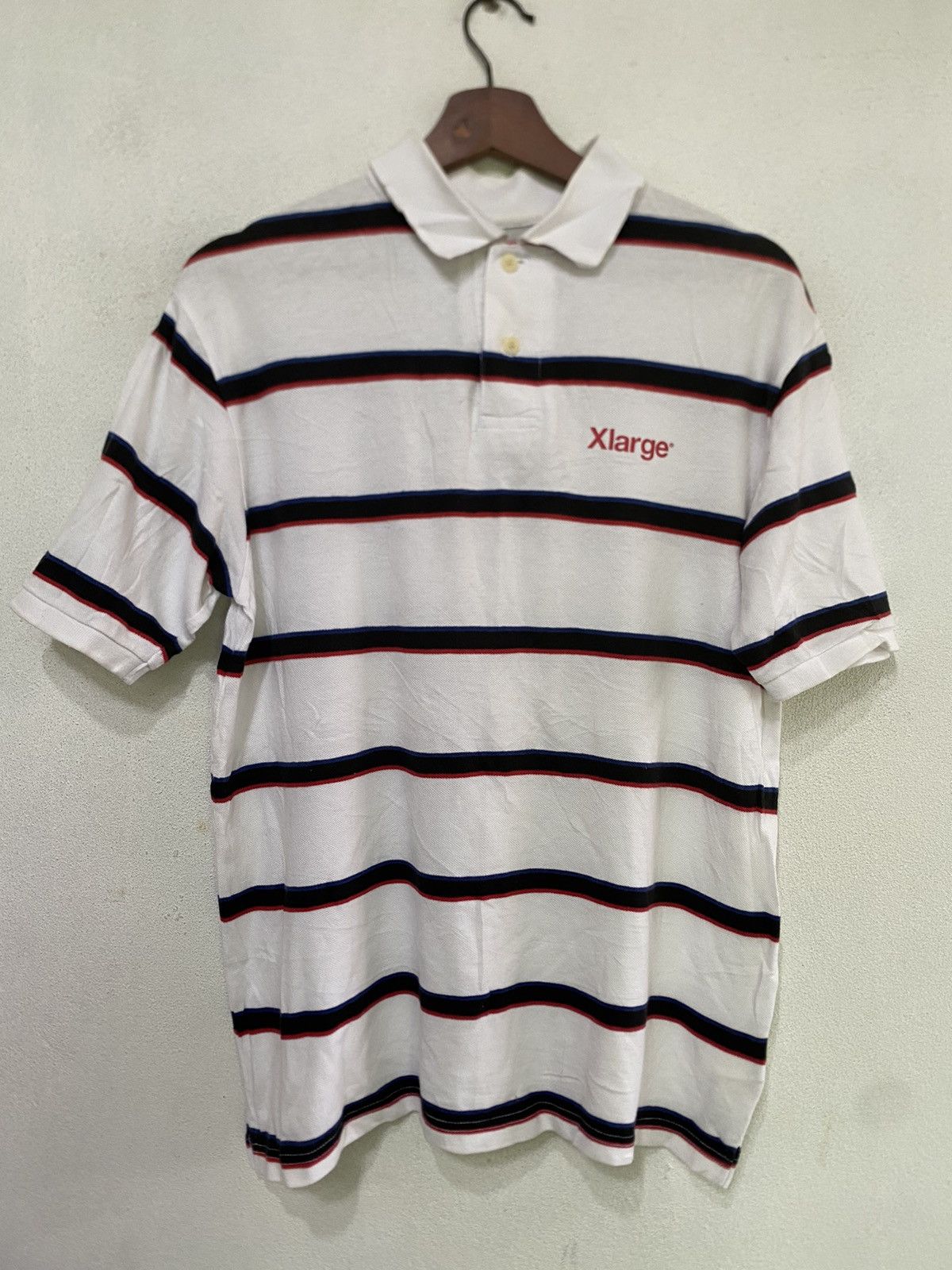 Japanese Brand × Xlarge X Large Collar T Shirt Blue Striped Size US L / EU 52-54 / 3 - 1 Thumbnail