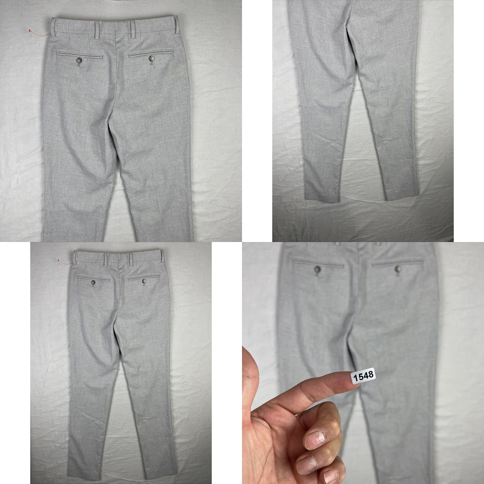 Reiss Reiss Dress Pants Mens 28x32 Gray View Flat Front Business Chino Trousers Size US 28 / EU 44 - 9 Thumbnail