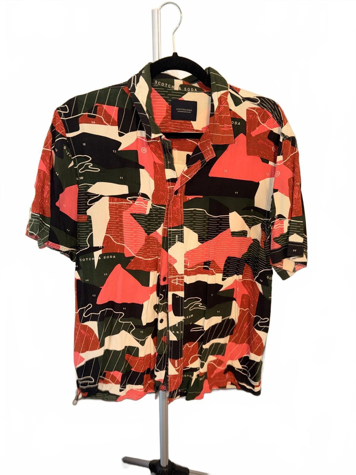 Scotch & Soda Scotch & Soda Men's Short Sleeve Button-Up Shirt Large Size ONE SIZE - 1 Thumbnail