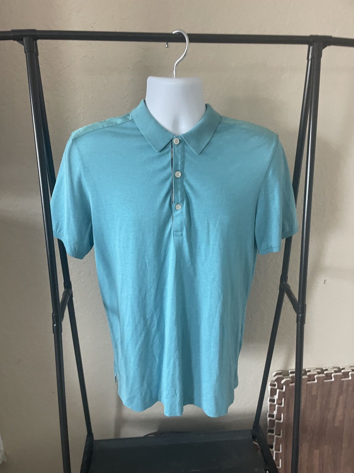 Burberry Burberry Brit 3 Button SS polo Knit w/ plaid Size US M / EU 48-50 / 2 - 1 Thumbnail