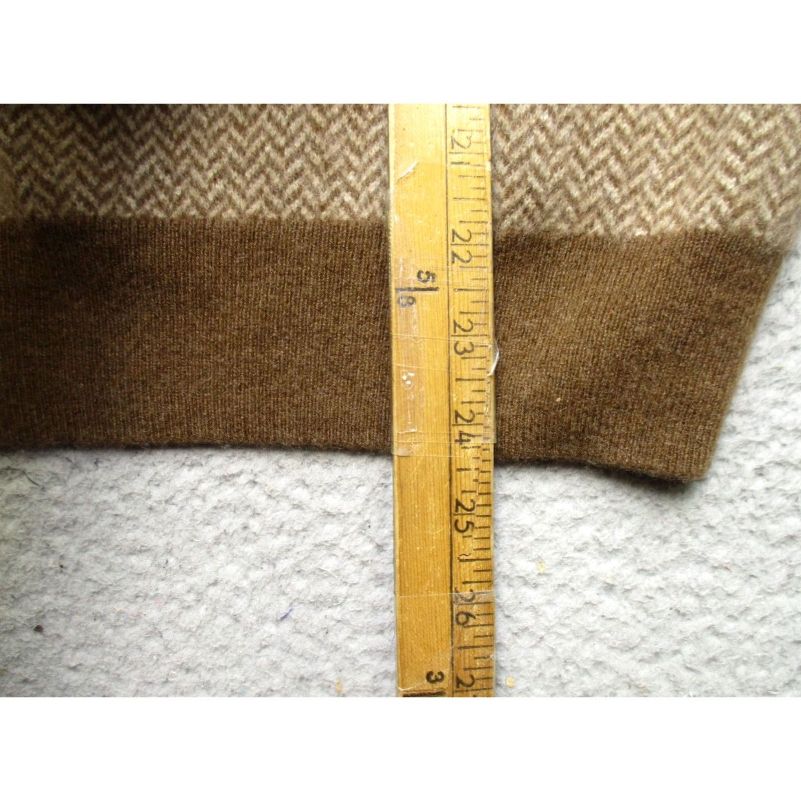 J.Crew J.Crew Sweater Mens M Brown 100% Cashmere Herringbone Crewneck Knit Pullover Size US M / EU 48-50 / 2 - 5 Thumbnail