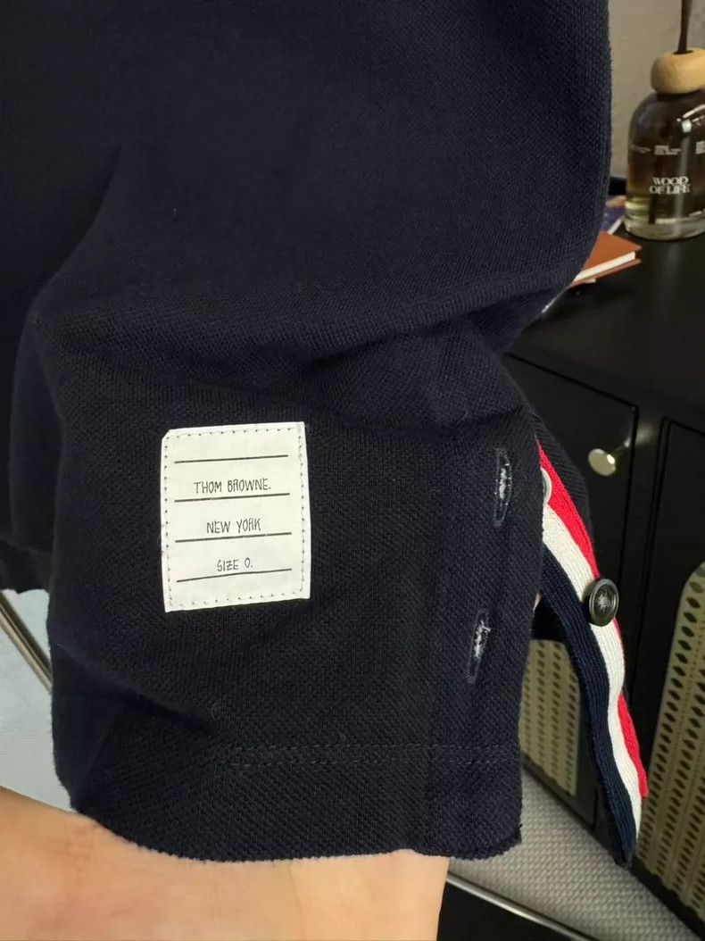 Thom Browne Thom browne Navy blue, dark blue, gray satin pocket stripe Size US XS / EU 42 / 0 - 4 Thumbnail