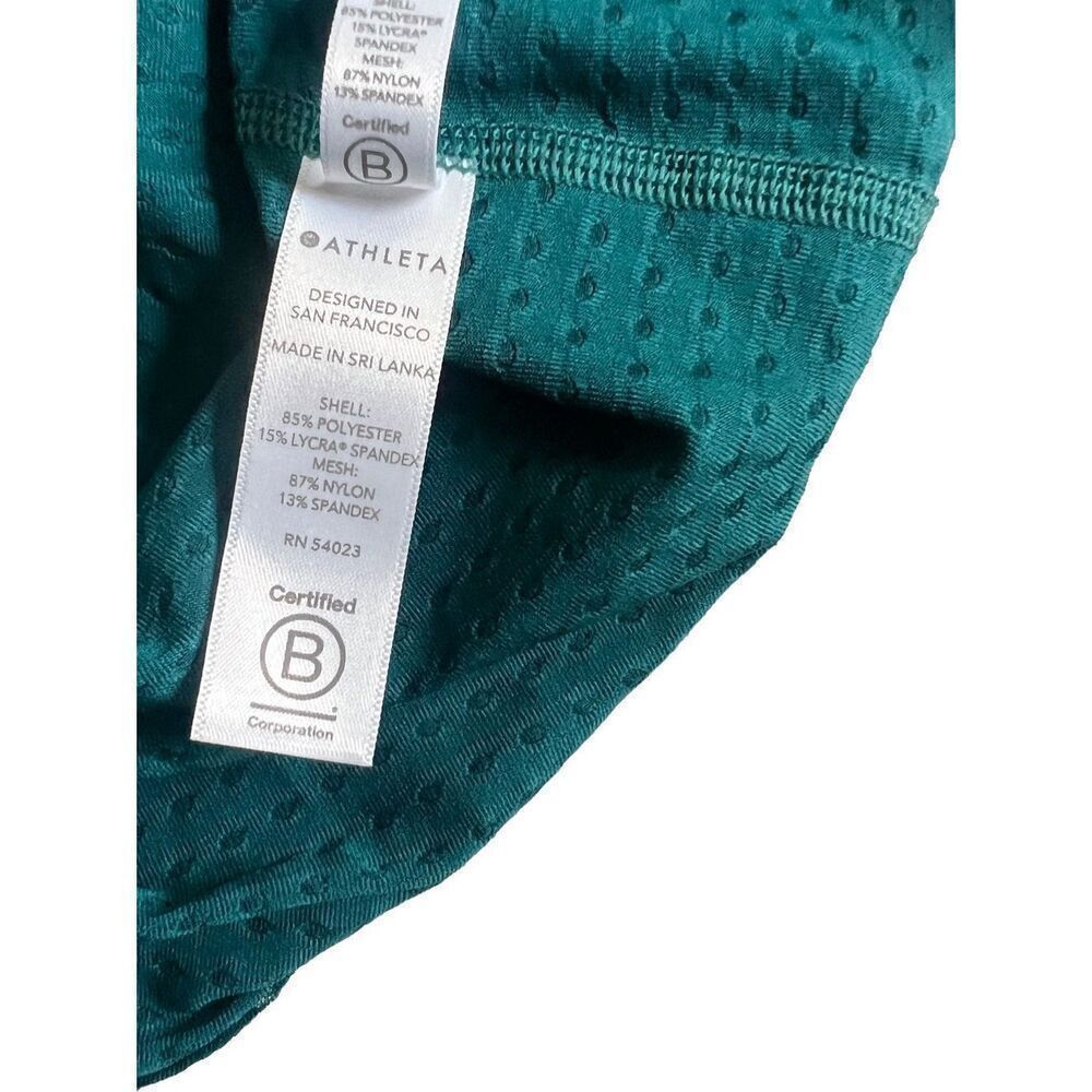 Athleta ATHLETA TEAL CHI DOT MESH TRAIN TEE size XS Size XS / US 0-2 / IT 36-38 - 6 Thumbnail