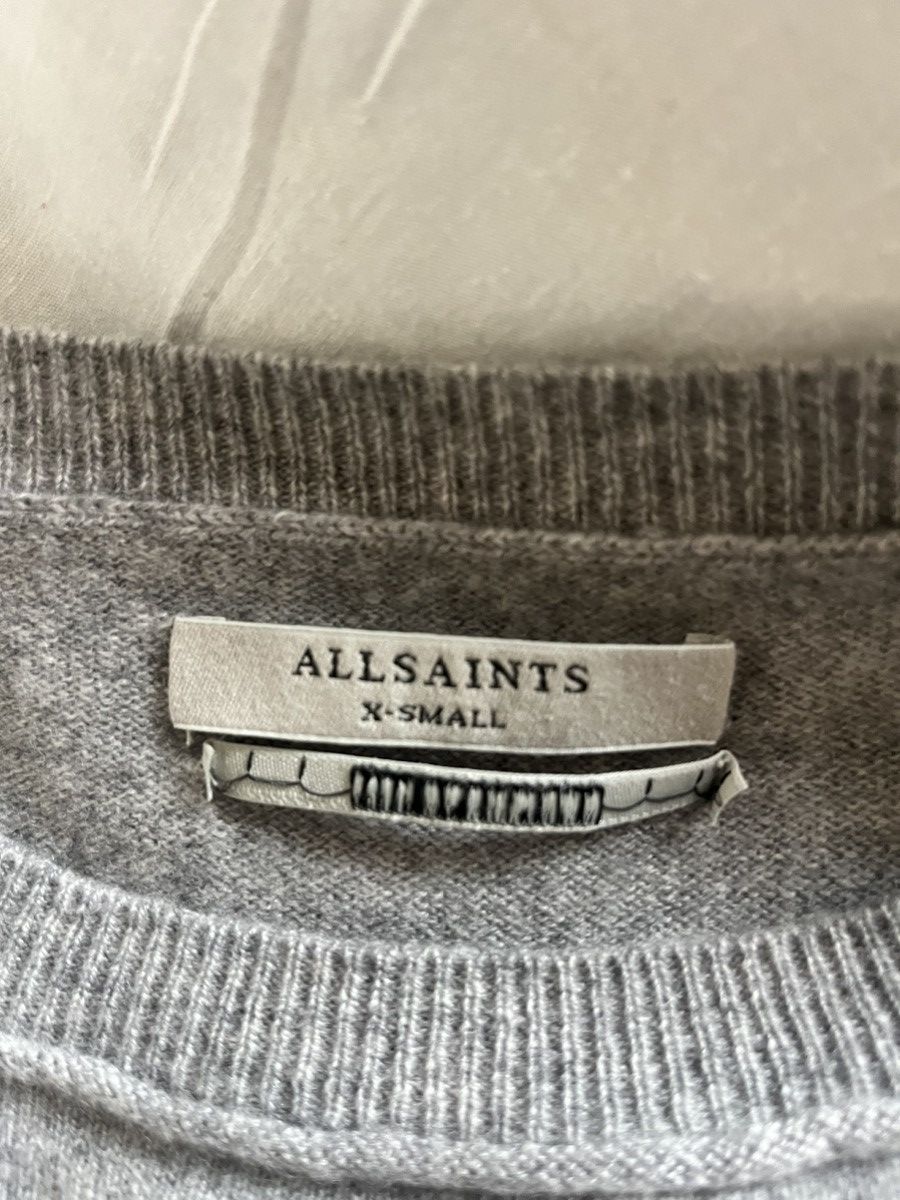 Allsaints ALLSAINTS GREY CASHMERE SWEATER SZ XS Size XS / US 0-2 / IT 36-38 - 3 Thumbnail