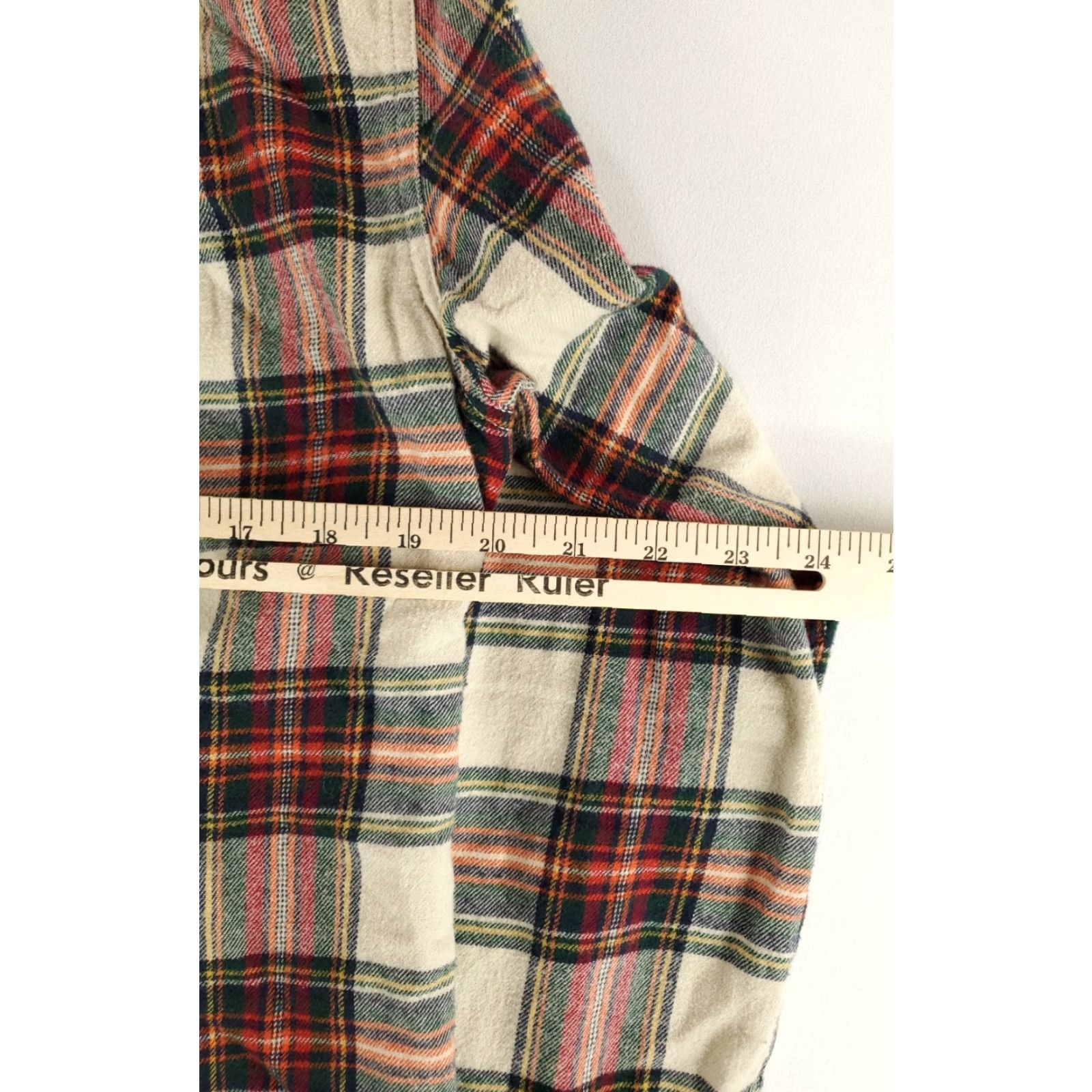 Marine Layer Marine Layer Button-Up Shirt Flannel Plaid Cream Green Red Long Sleeve Mens M Multicolor Button-Up Shirt Mens M Size US M / EU 48-50 / 2 - 4 Thumbnail