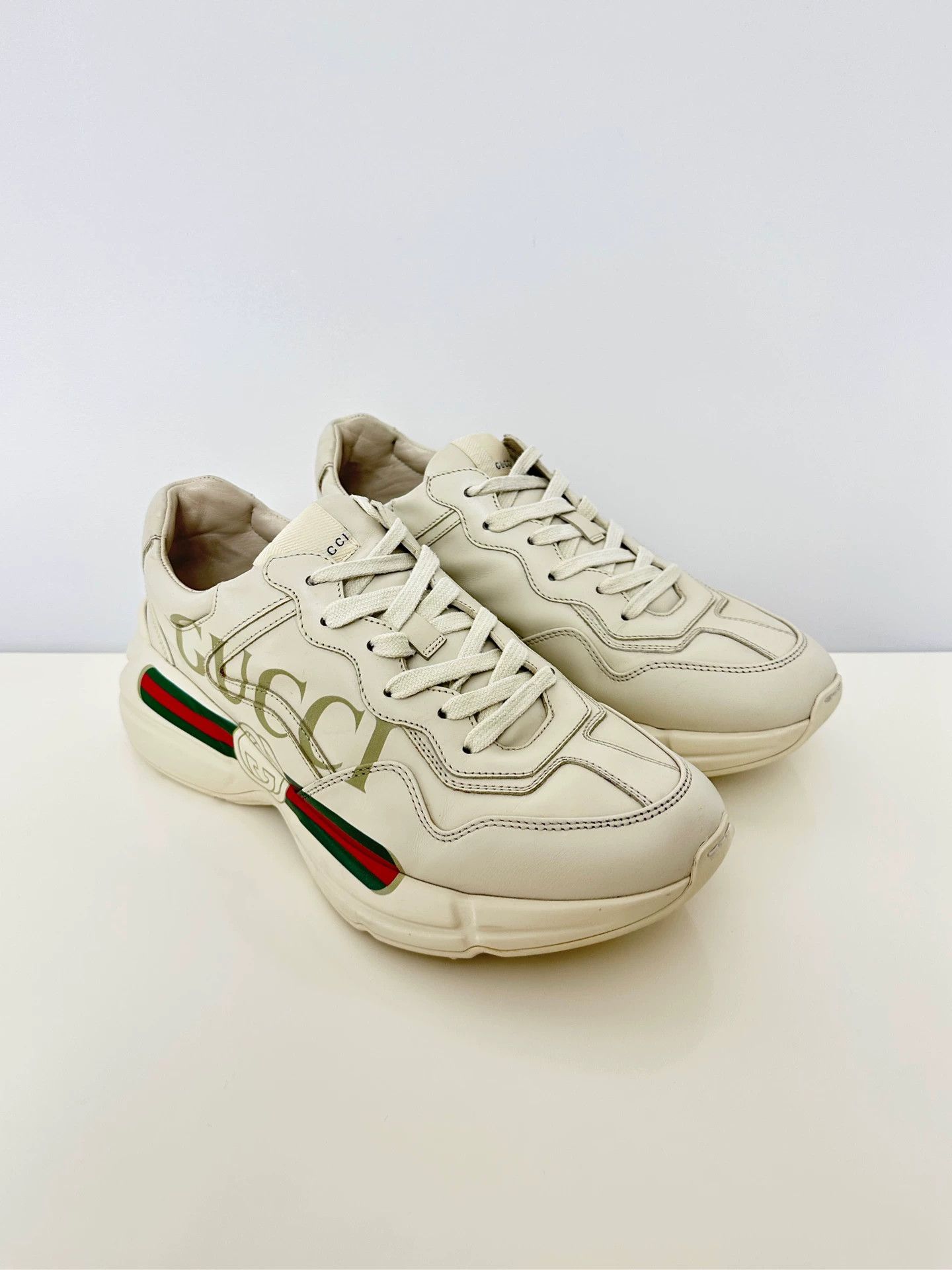 Gucci Gucci Rhyton dad shoe men's ivory white Size US 9 / EU 42 - 3 Thumbnail