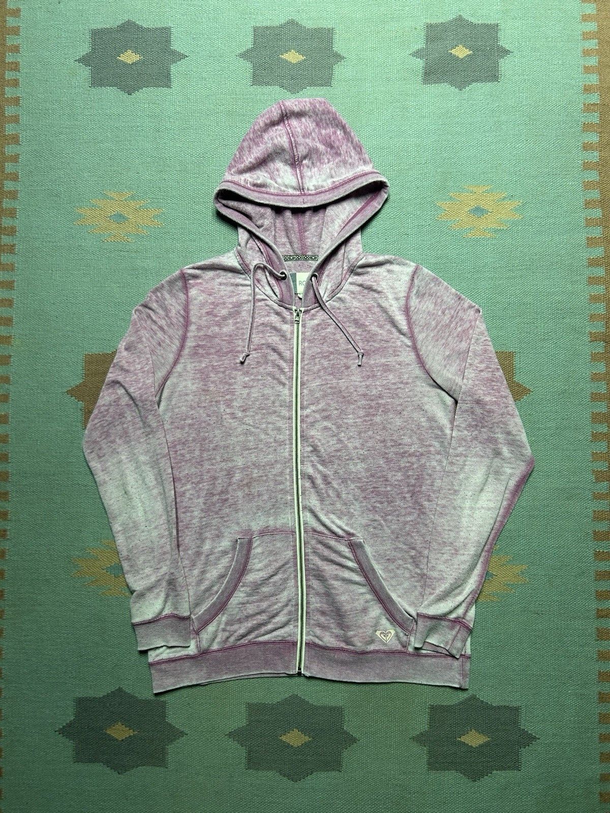 Vintage Roxy surf hoodie zip quiksilver billabong pink women’s XL Size XL / US 12-14 / IT 48-50 - 3 Thumbnail