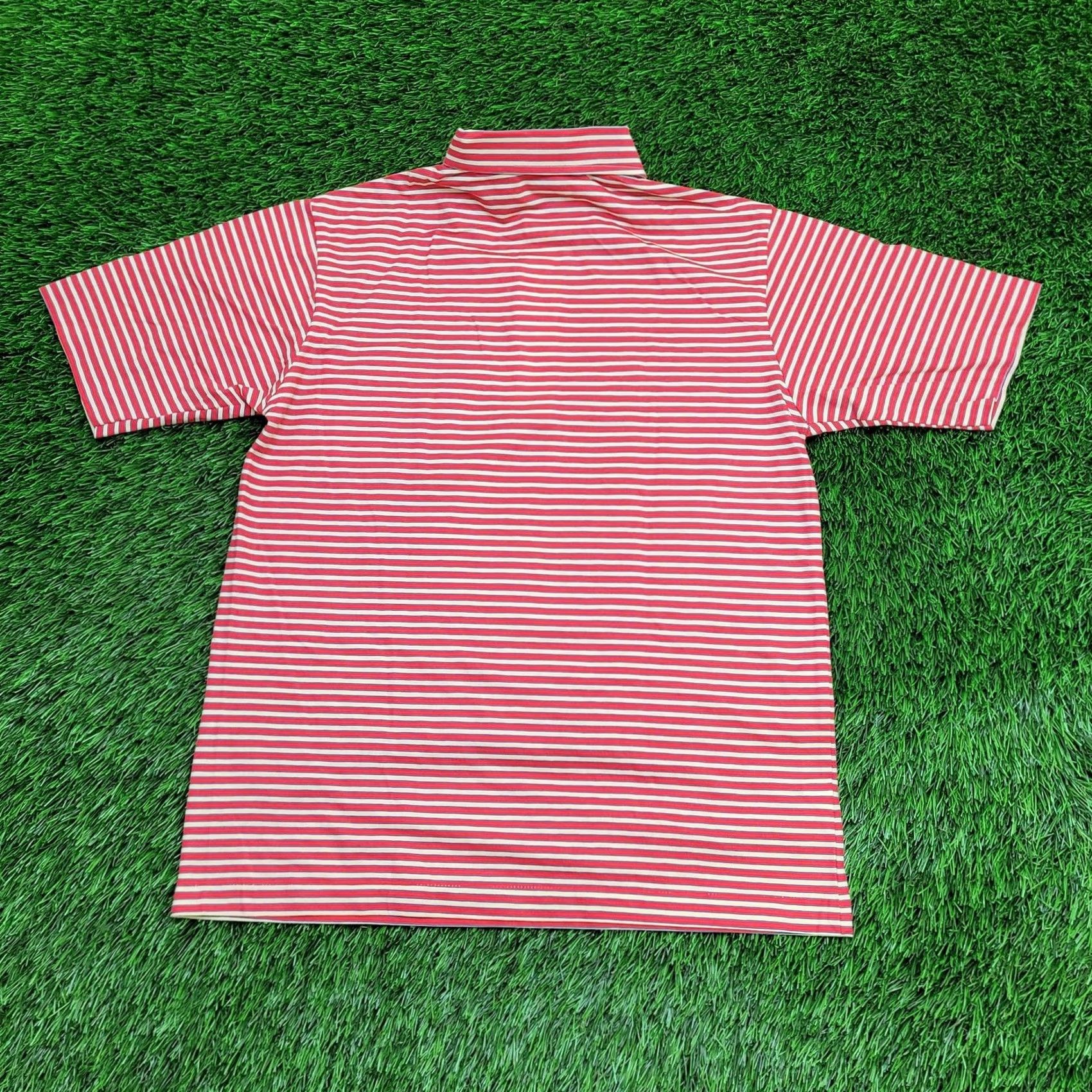 Vintage VINTAGE Manhattan Nature Knit Striped Polo Shirt Mens Small 3-Button Placket Cotton Poly Red White Knit Polo Shirt 70s Bohemian Mens S Size US S / EU 44-46 / 1 - 5 Thumbnail