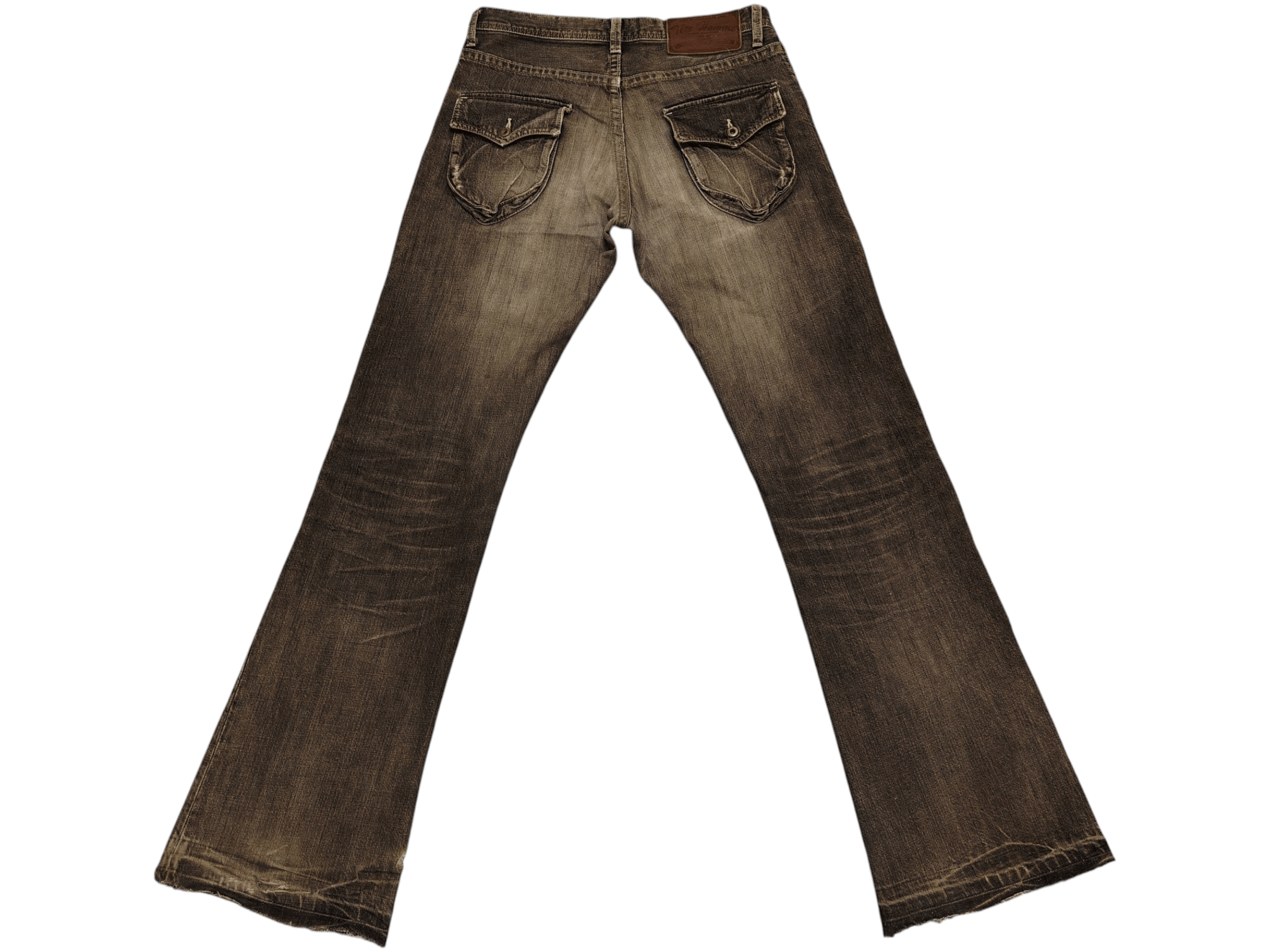 Who Decides War Japan Tete Homme Grunge style Distressed denim Flared Jeans Size US 30 / EU 46 - 2 Thumbnail