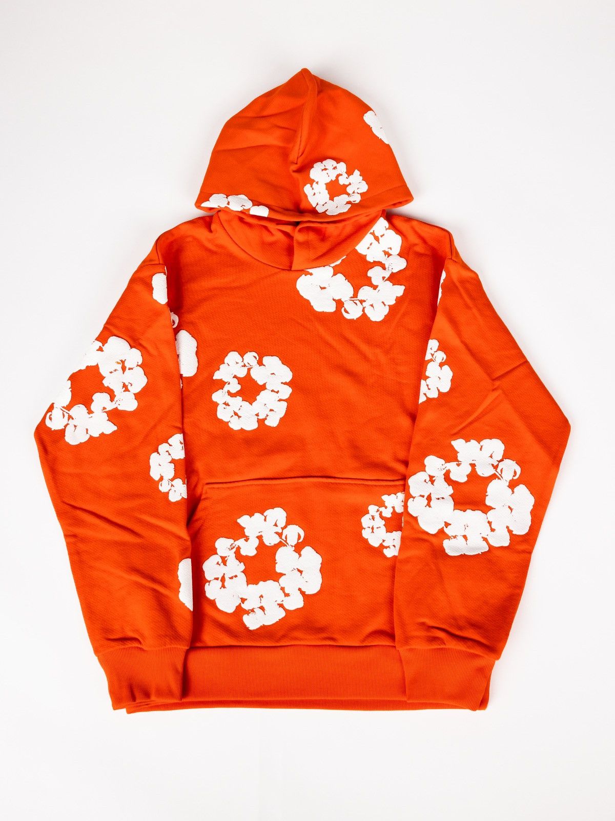 image of Denim Tears Cotton Wreath Orange Hoodie, Men's (Size Small)