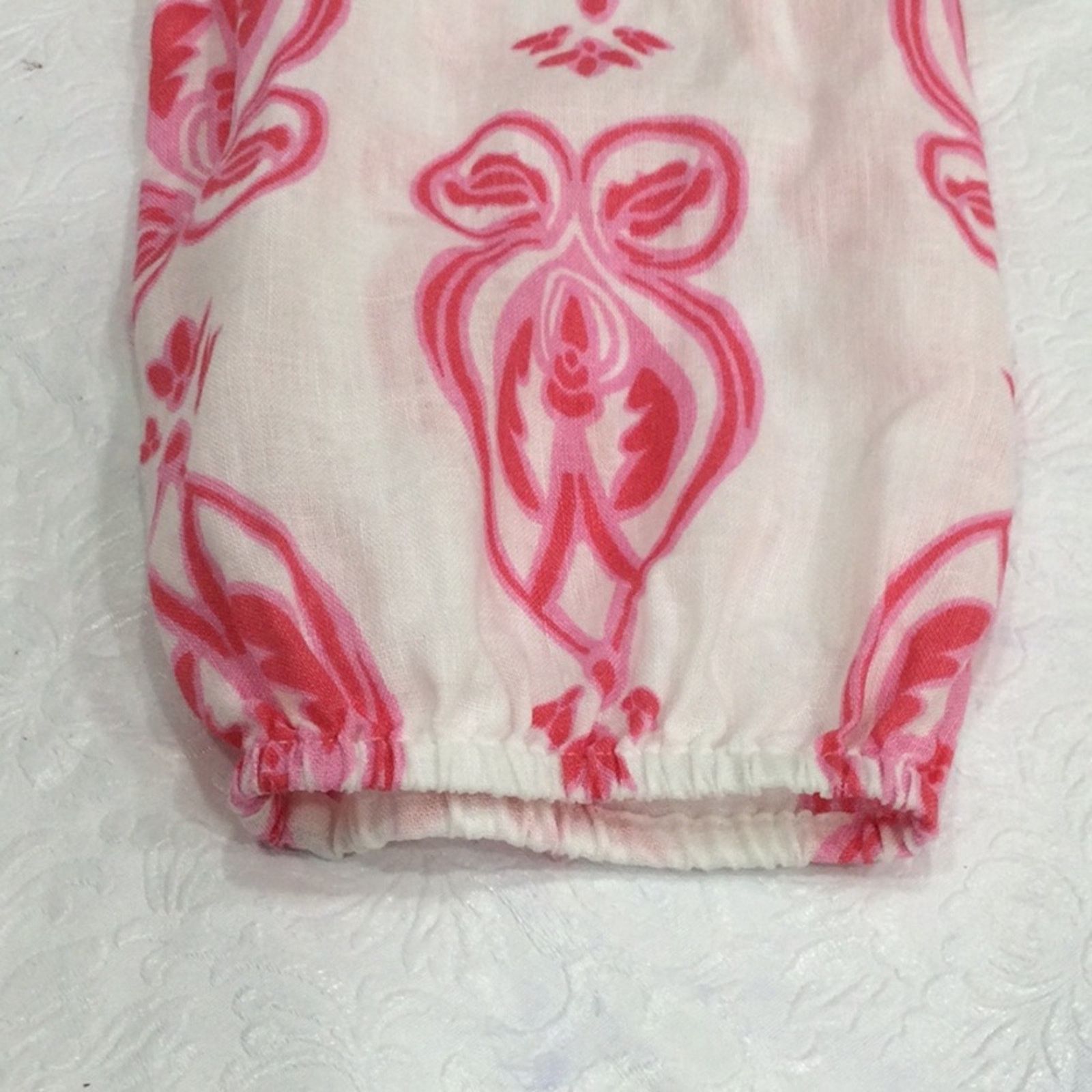 Other Crown & Ivy Petite White & Pink Semi Sheer Pullover Top PM Size M / US 6-8 / IT 42-44 - 16 Thumbnail