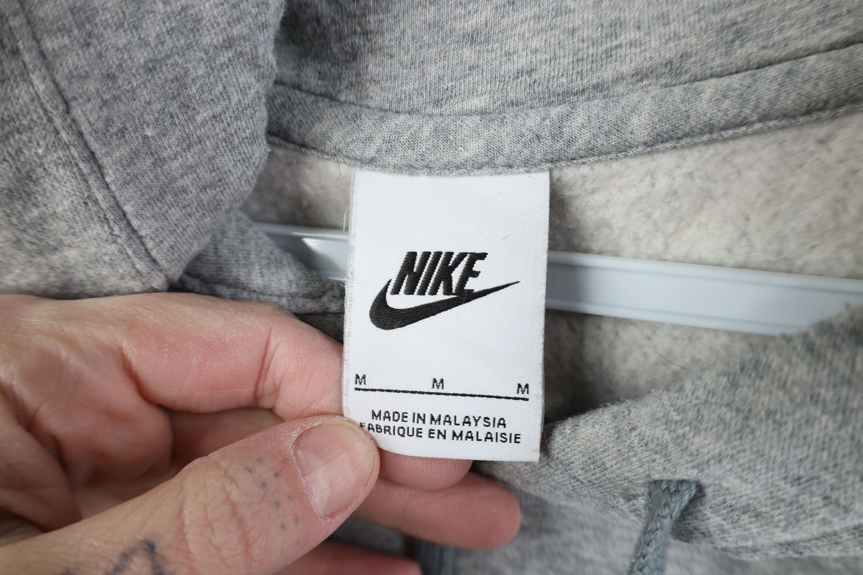 Nike Vintage Y2K Nike Mini Swoosh Hoodie Sweatshirt Heather Gray Size US M / EU 48-50 / 2 - 9 Thumbnail
