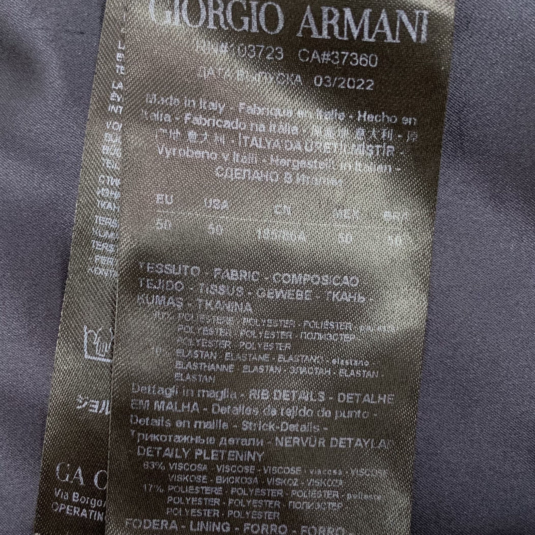 Armani Armani Velvet Pants Navy (50) Size US 34 / EU 50 - 8 Thumbnail