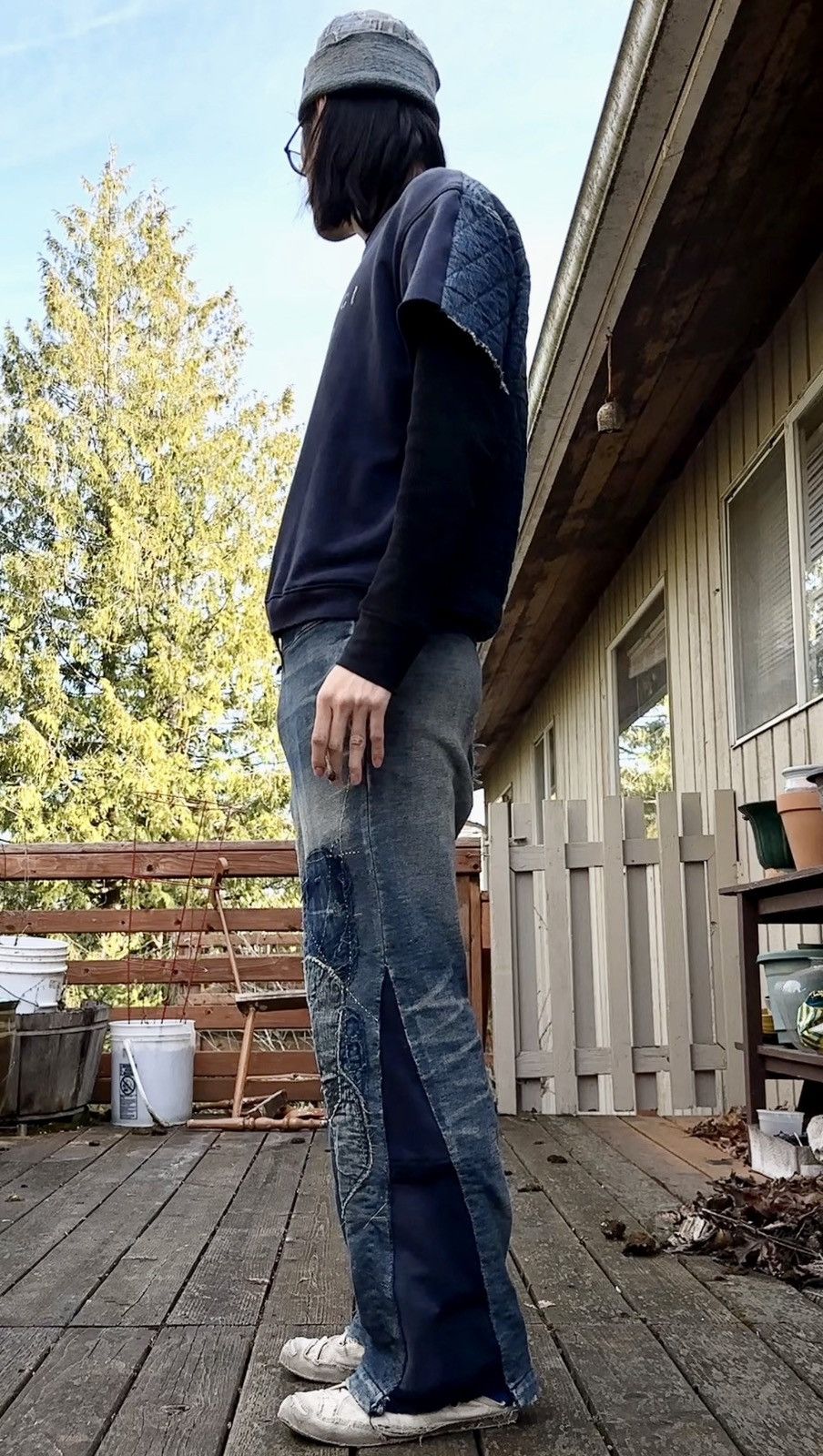 Kapital × Kapital Kountry Kapital Crash Denim Old man and the sea Boro Sweatpants Size US 33 - 12 Thumbnail