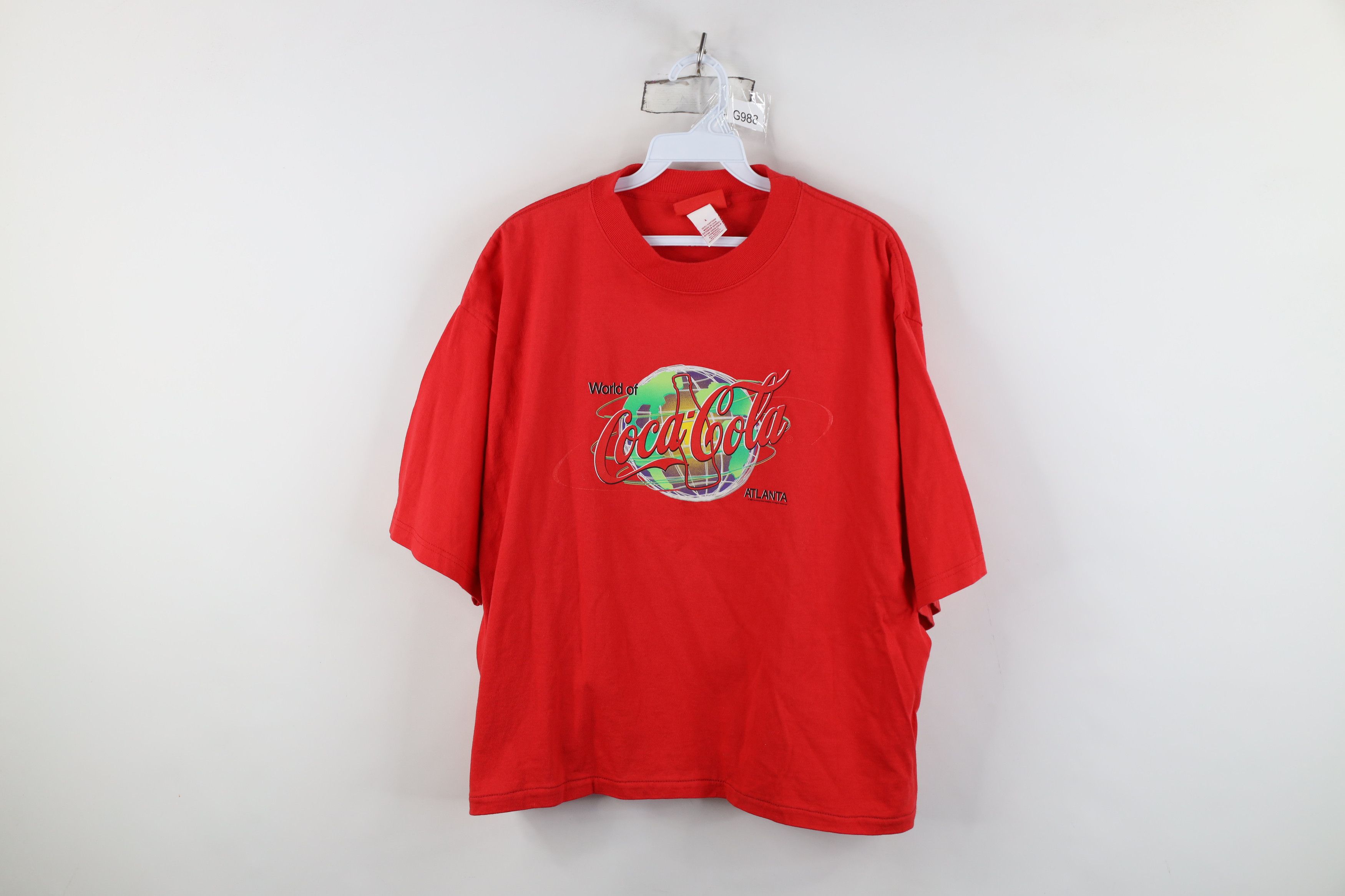 Coca Cola Vintage 90s Coca Cola Spell Cropped T-Shirt Red Cotton USA Size L / US 10 / IT 46 - 1 Thumbnail