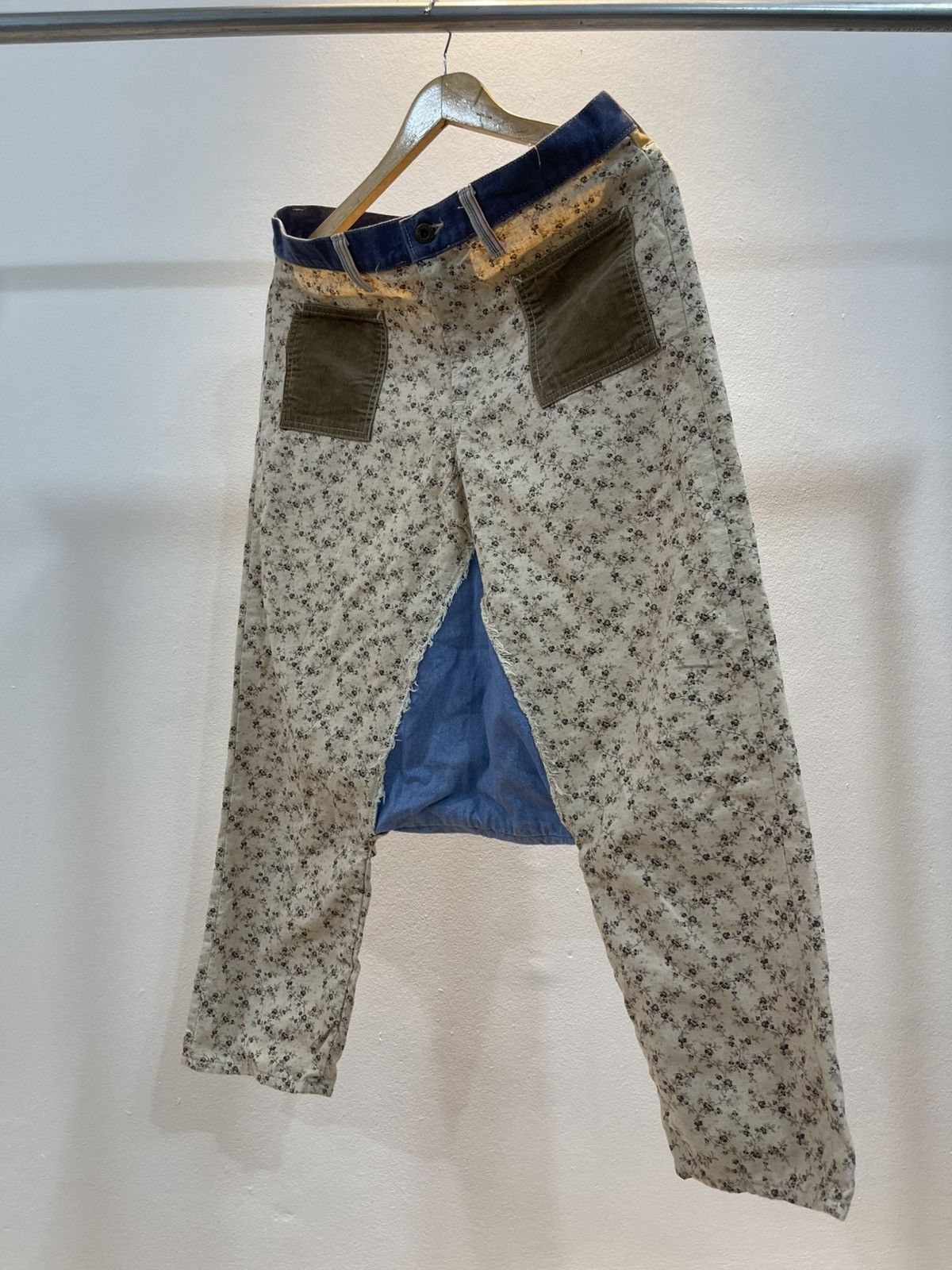 Kapital Kapital Floral Sarouel Pants Denim,All Over Pattern Size US 33 - 2 Thumbnail