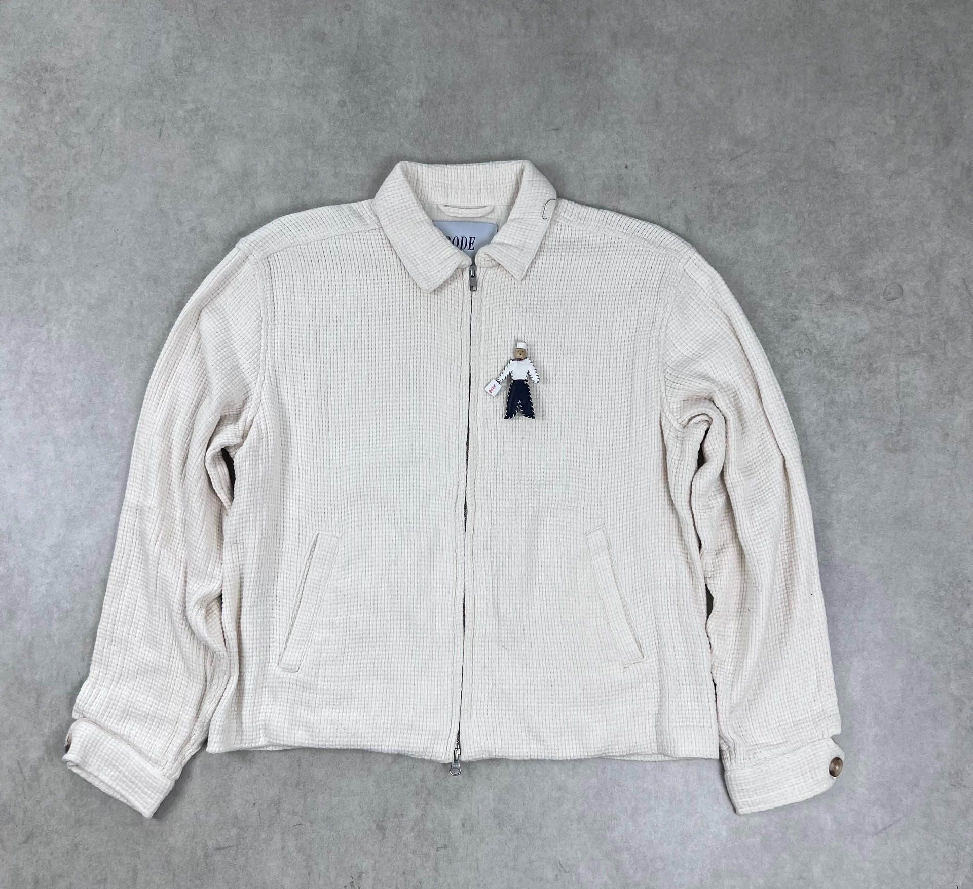 image of Bode Hand-Knitted Dolls Jacket in White, Men's (Size Small)