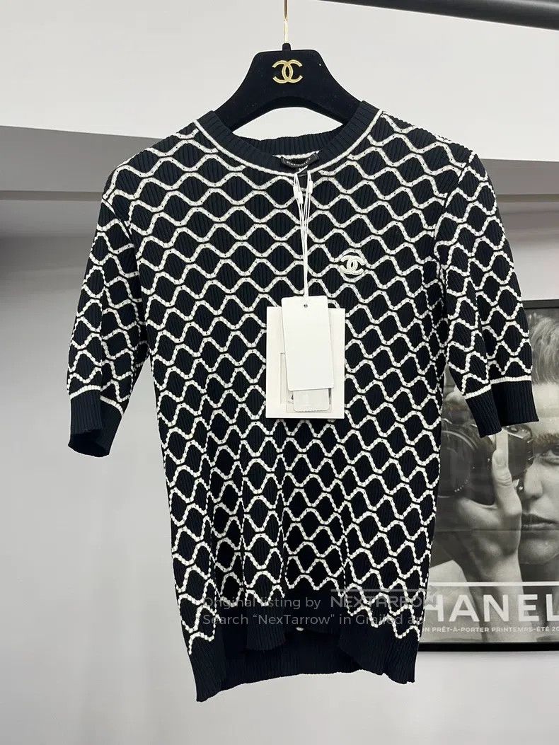 Chanel Chanel Black and white colour matching diamond checkered k Size XXS / US 00 / IT 34 - 1 Thumbnail