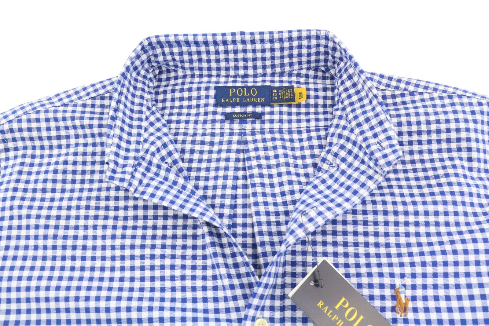 Ralph Lauren CORE REPLEN XL Blue Check Button-Down Neck Casual 87007 Size US XL / EU 56 / 4 - 4 Thumbnail