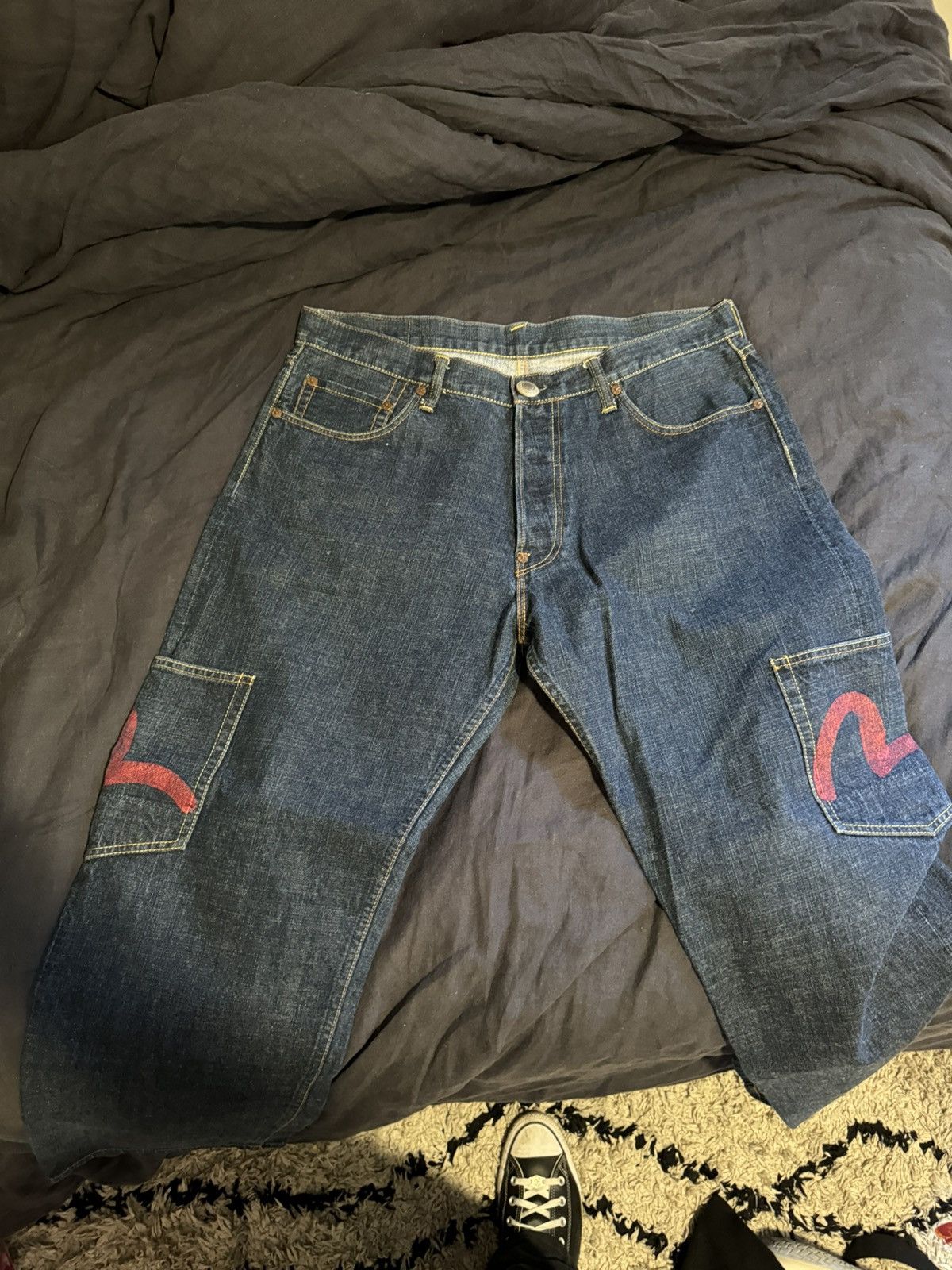 image of Vintage Evisu Paris Jeans in Blue, Men's (Size 38)