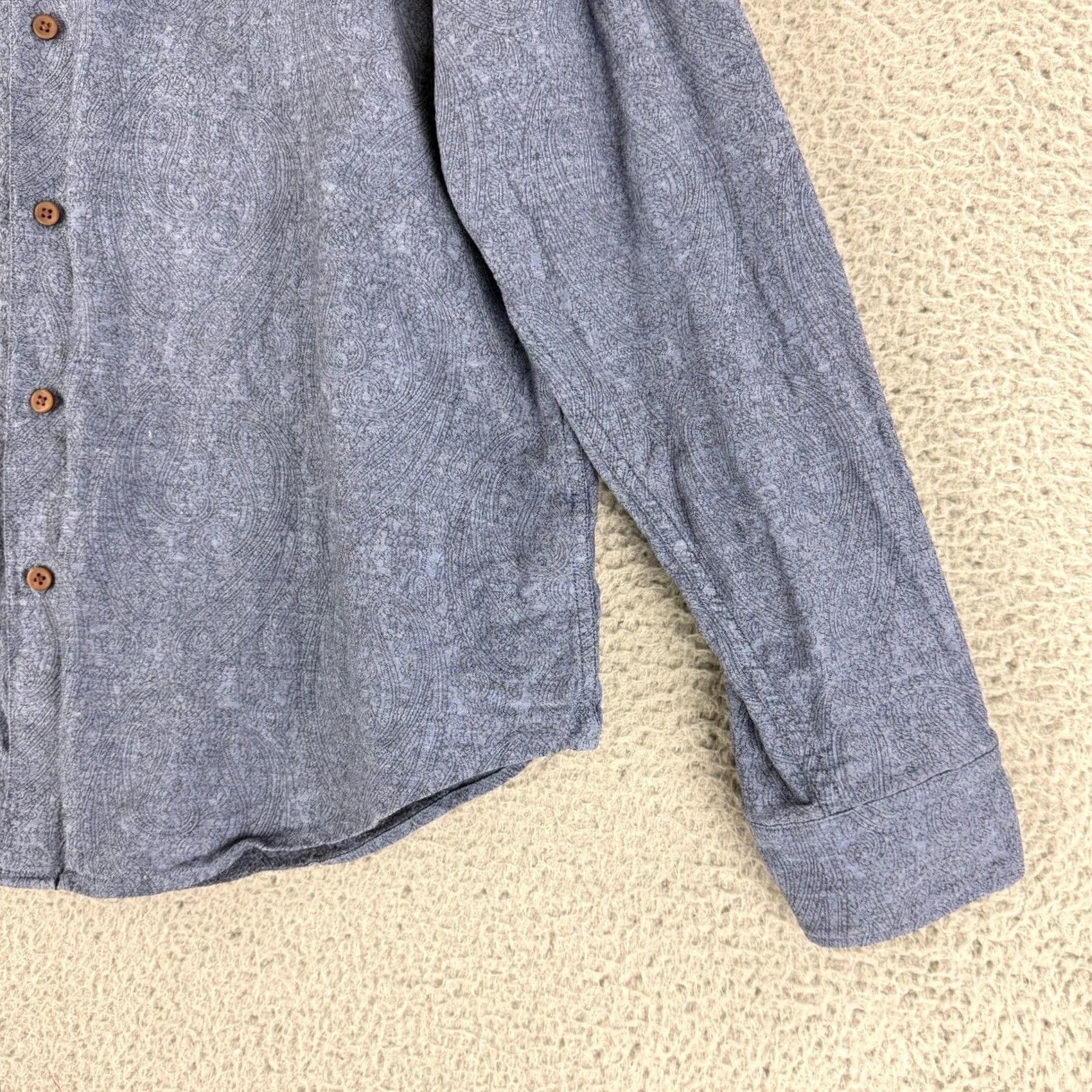 Robert Graham Robert Graham Shirt Mens 2XL Blue Button Down Paisley Tailored Fit Long Sleeve Size US XXL / EU 58 / 5 - 3 Thumbnail