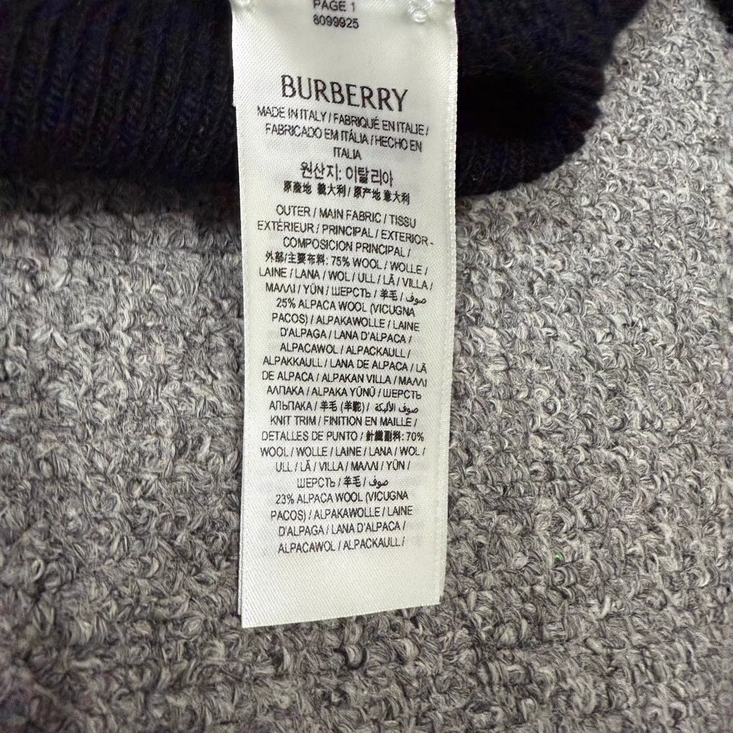 Burberry Burberry Black Wool Knit Cardigan XL 99 New Size US XL / EU 56 / 4 - 4 Thumbnail