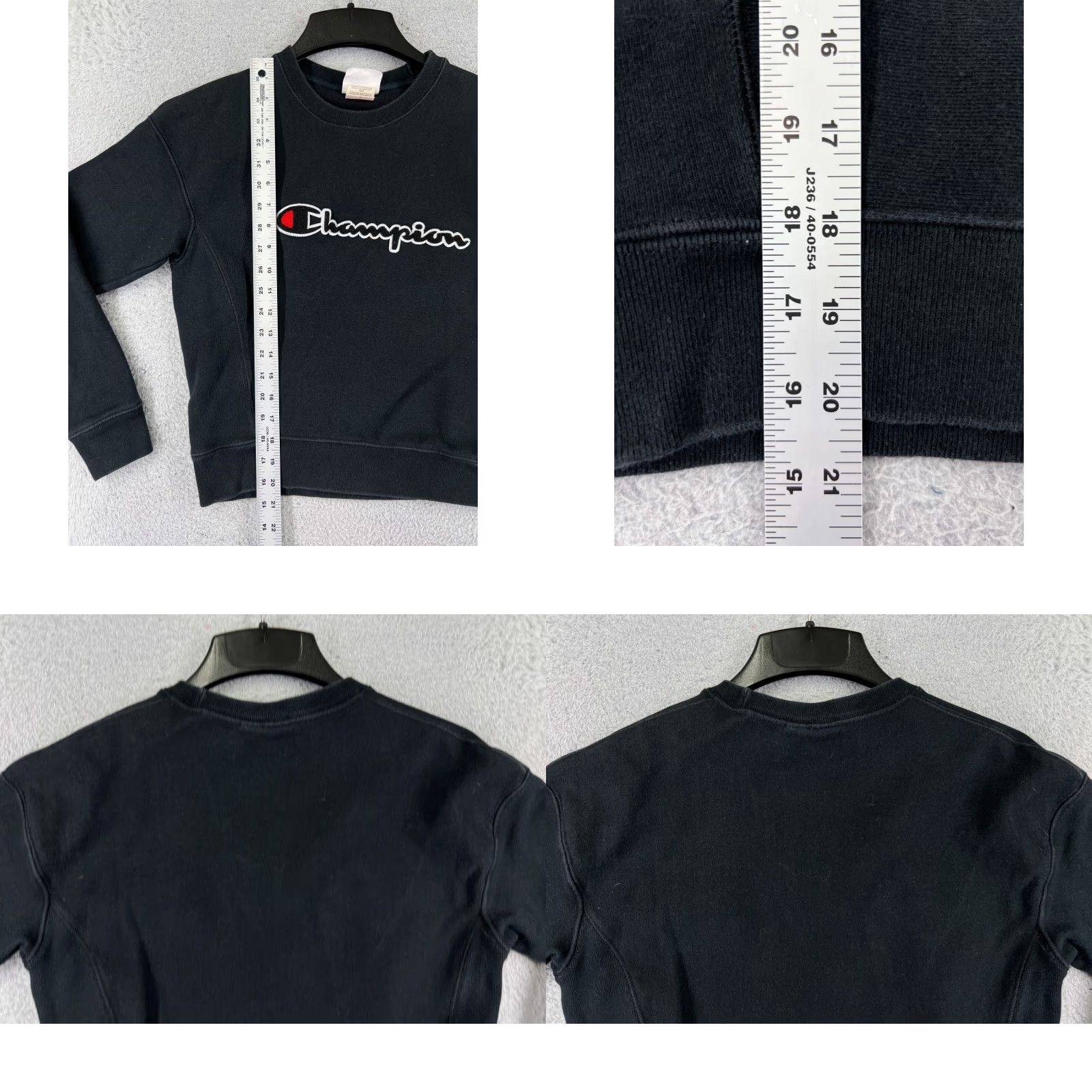 Champion Champion Sweatshirt Adult XS Black Crew Neck Cotton Jersey Logo Pullover All Seasons Winter Fall Spring Regular Men’s Size US XS / EU 42 / 0 - 9 Thumbnail