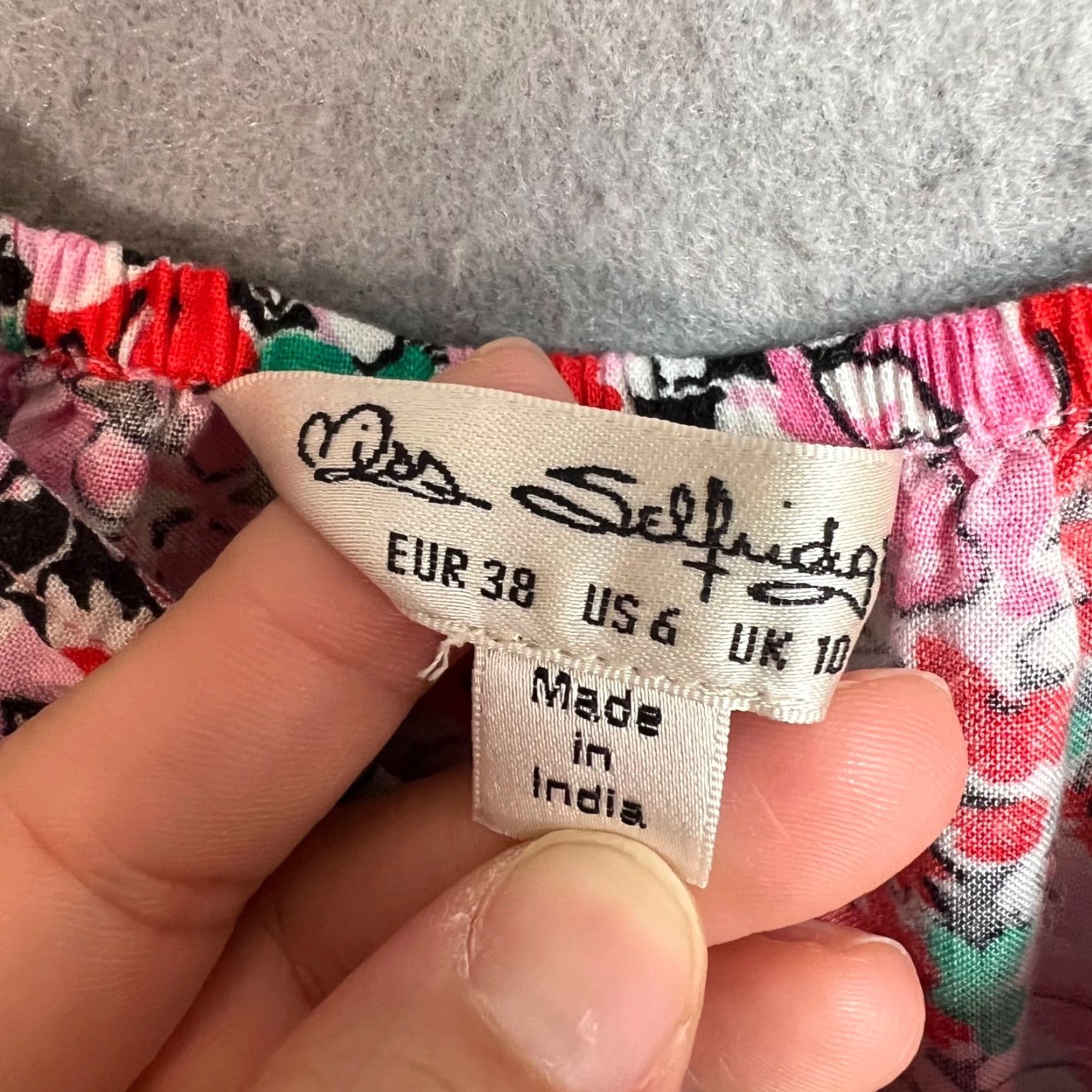 Vintage Miss Selfridge Womens Dress 6 Pink Red Floral Print Sleeveless Viscose Size M / US 6-8 / IT 42-44 - 3 Thumbnail