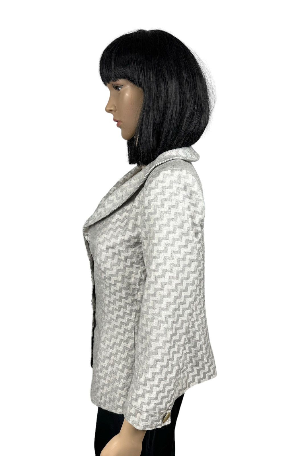 Giorgio Armani Giorgio Armani Silk-Wool Blazer Geometric Pattern size 46 Size L / US 10 / IT 46 - 8 Thumbnail