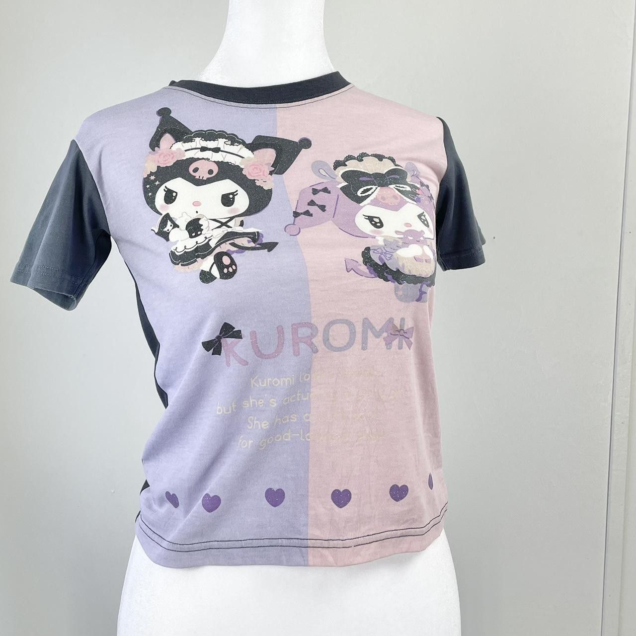 Other ✩ Sanrio Kuromi Color Split Glittery Girly Girl Kuromi Tee ♡ Size S / US 4 / IT 40 - 2 Thumbnail
