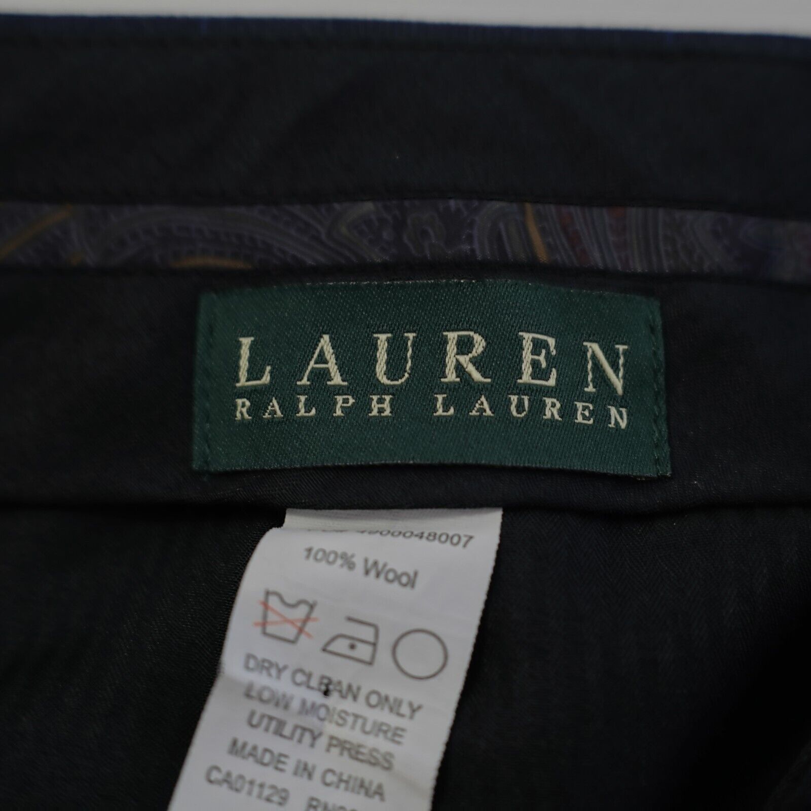 Lauren Ralph Lauren Lauren Ralph Lauren Blue Check Windowpane Wool High Rise Dre Size 40L - 4 Thumbnail