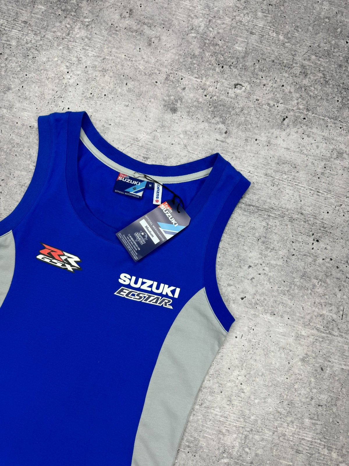Designer Vintage 90’s Y2K Style Suzuki Tank Top Sleeveless T-Shirt Size US M / EU 48-50 / 2 - 3 Thumbnail