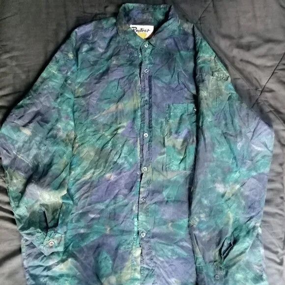 Other Vintage Protest Abstract Strokes Silk Shir Size US S / EU 44-46 / 1 - 2 Thumbnail