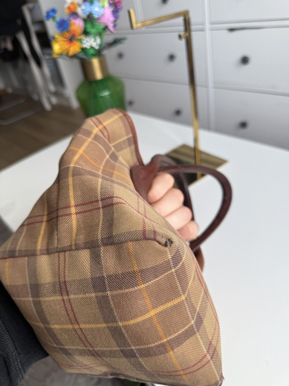 Barbour × Designer Barbour tartan big logo mini handbag designer old money rare Size ONE SIZE - 10 Thumbnail