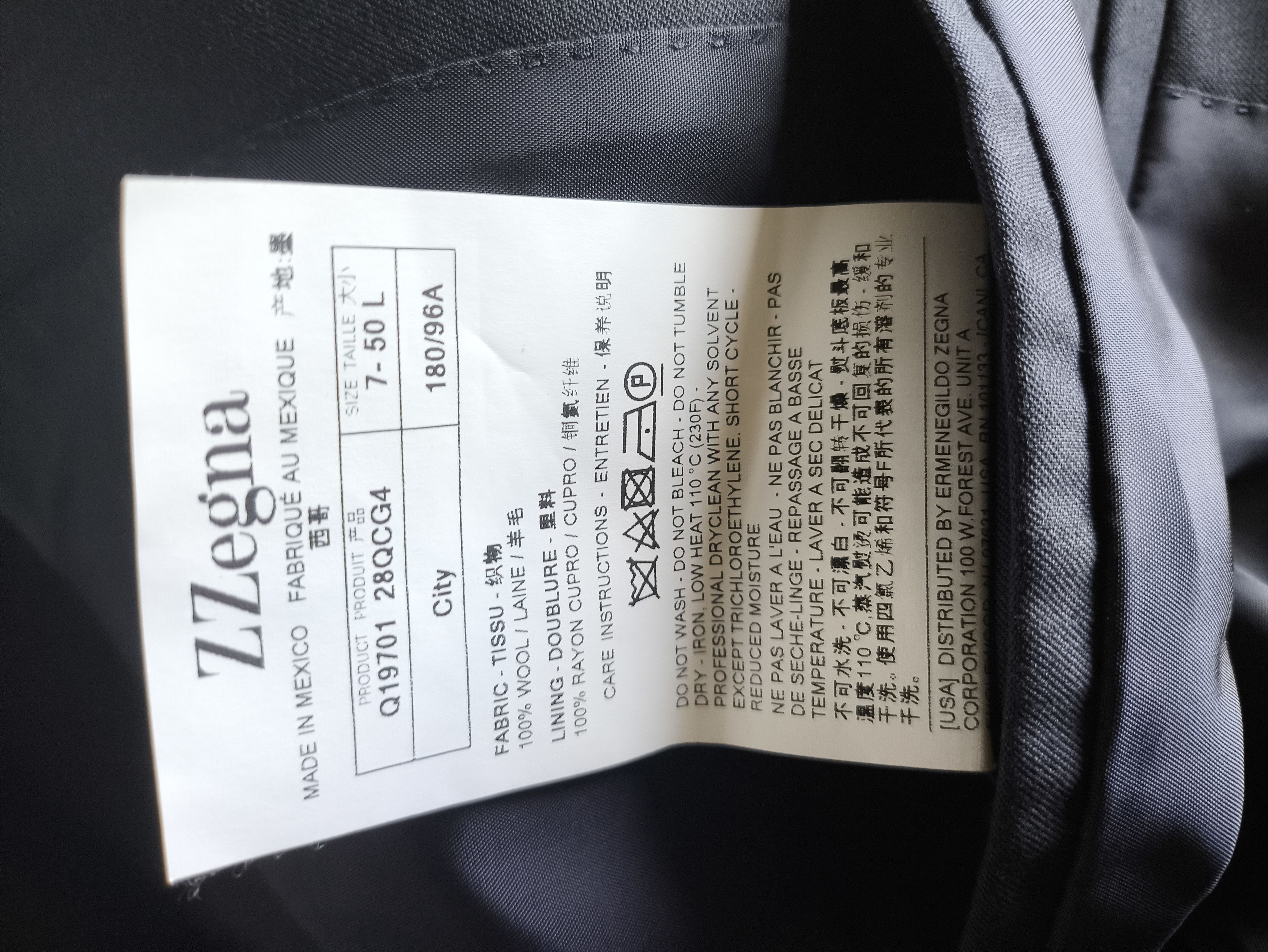 Z Zegna Z Zegna Black wool suit 50 Size 50L - 6 Thumbnail