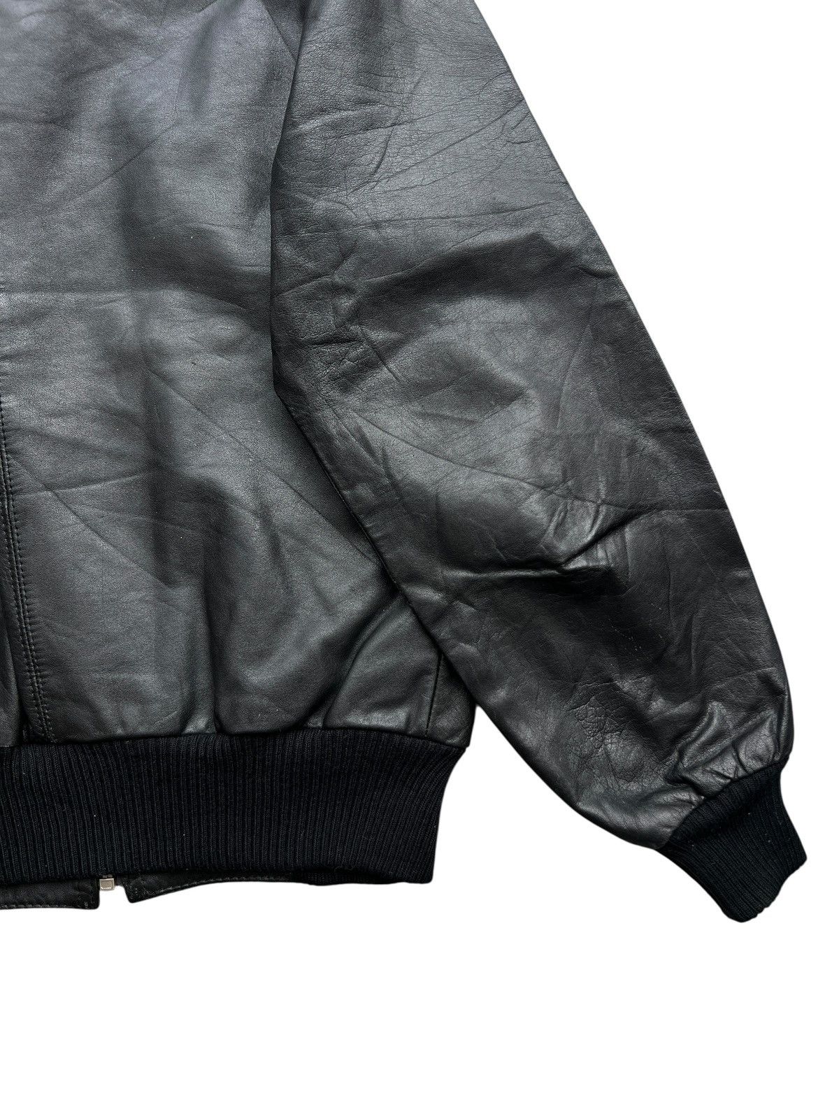 Vintage Vintage 80s King Leo Japanese Black Bomber Leather Jacket Size US S / EU 44-46 / 1 - 10 Thumbnail