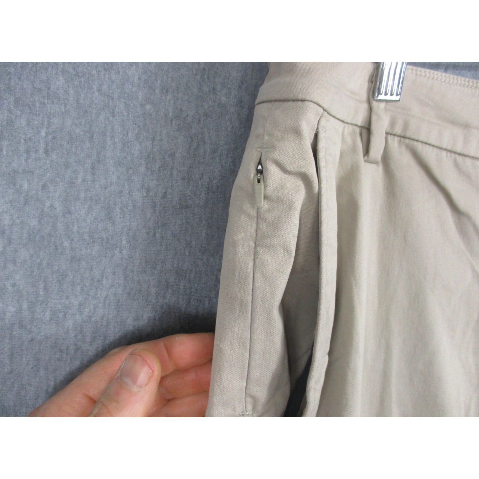 Vintage Birddogs Pants Mens 34x32 Beige Stretch Chino Golf Casual Zip Pockets Flat Front Logo Zip Front pockets Mens Size US 34 / EU 50 - 5 Thumbnail