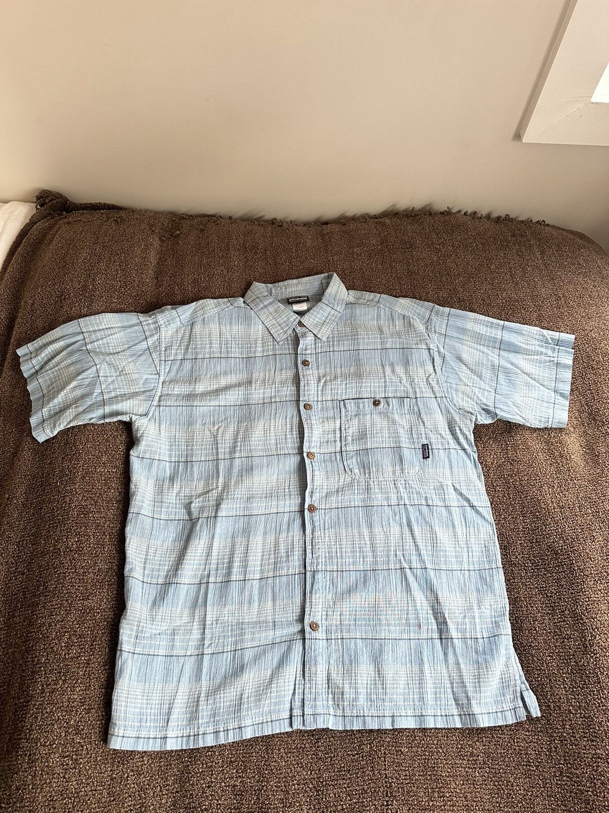 Patagonia × Vintage Y2K Vintage Patagonia Short Sleeve Button Up Size US L / EU 52-54 / 3 - 1 Thumbnail