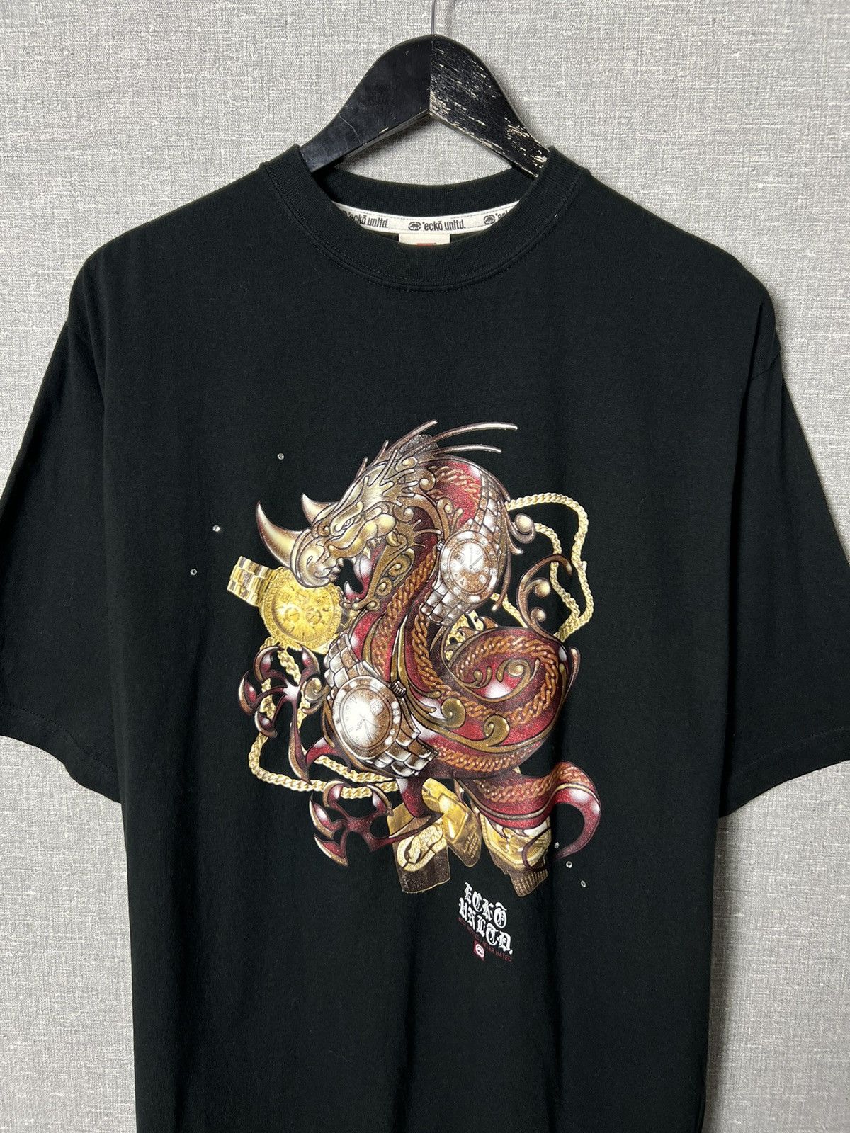 Ecko Unltd. × Rap Tees × Vintage Vintage Y2K ECKO UNLTD. Big Logo Dragon T-Shirt Size US XL / EU 56 / 4 - 2 Thumbnail