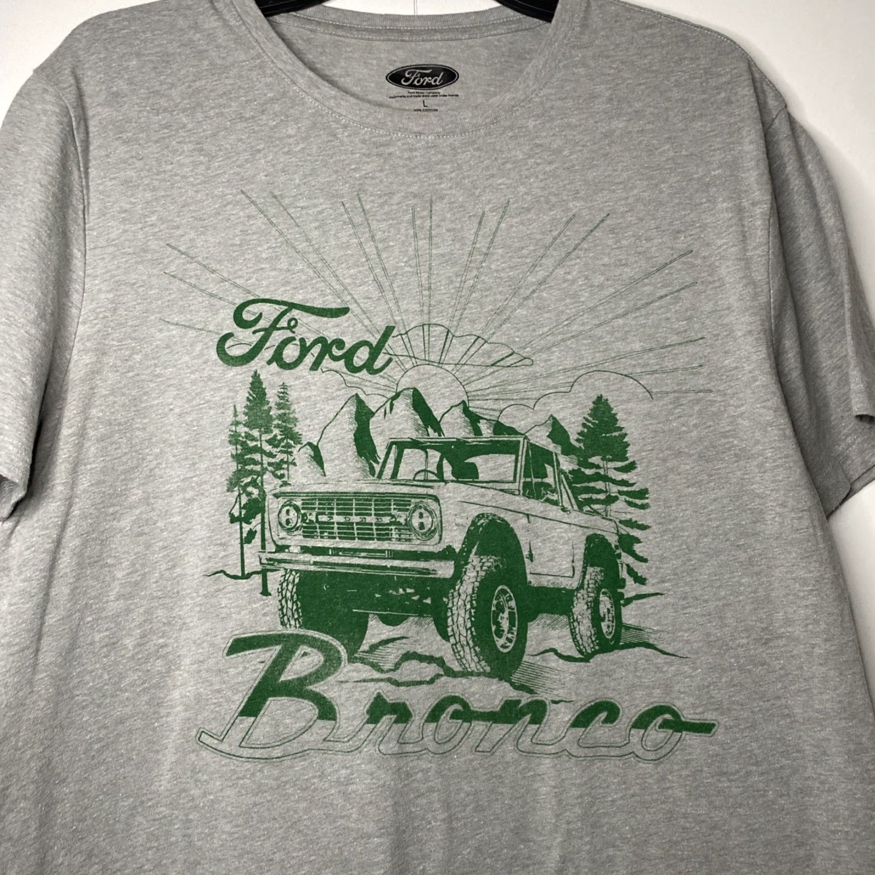 Ford Ford Bronco Shirt Mens Large Gray Green Graphic Tee Vintage Truck Off Road Style Size US L / EU 52-54 / 3 - 2 Thumbnail