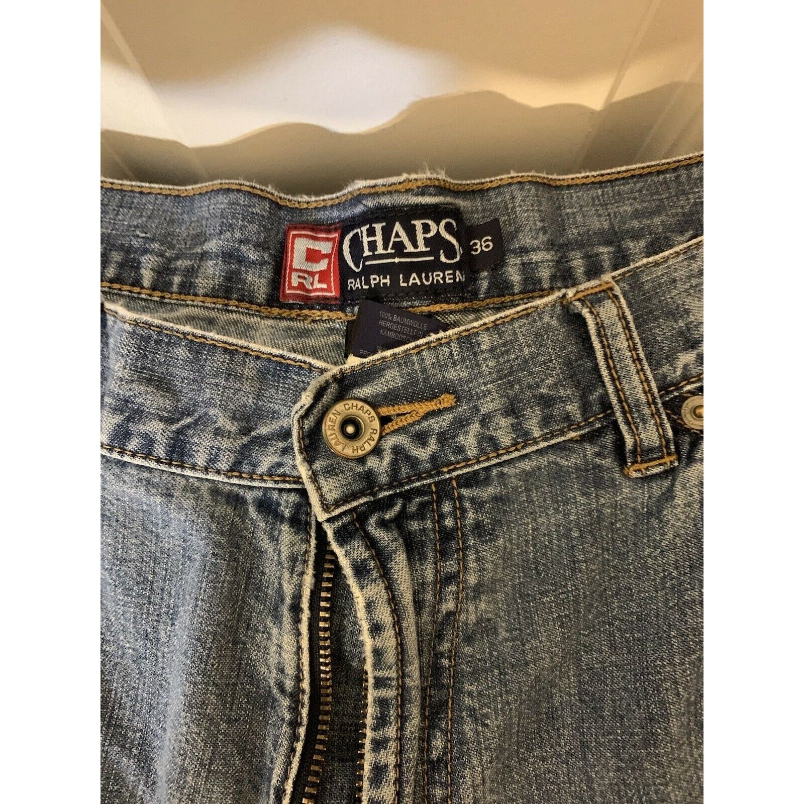 Ralph Lauren Vtg RALPH LAUREN Men’s Sz 36 CHAPS RL JEAN Cargo SHORTS Deni Size US 36 / EU 52 - 1 Thumbnail