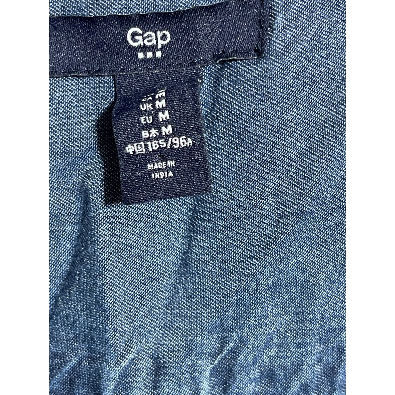 Gap Gap Dress Womens M Denim Popover Lyocell Long Sleeve Blue Size M / US 6-8 / IT 42-44 - 8 Thumbnail