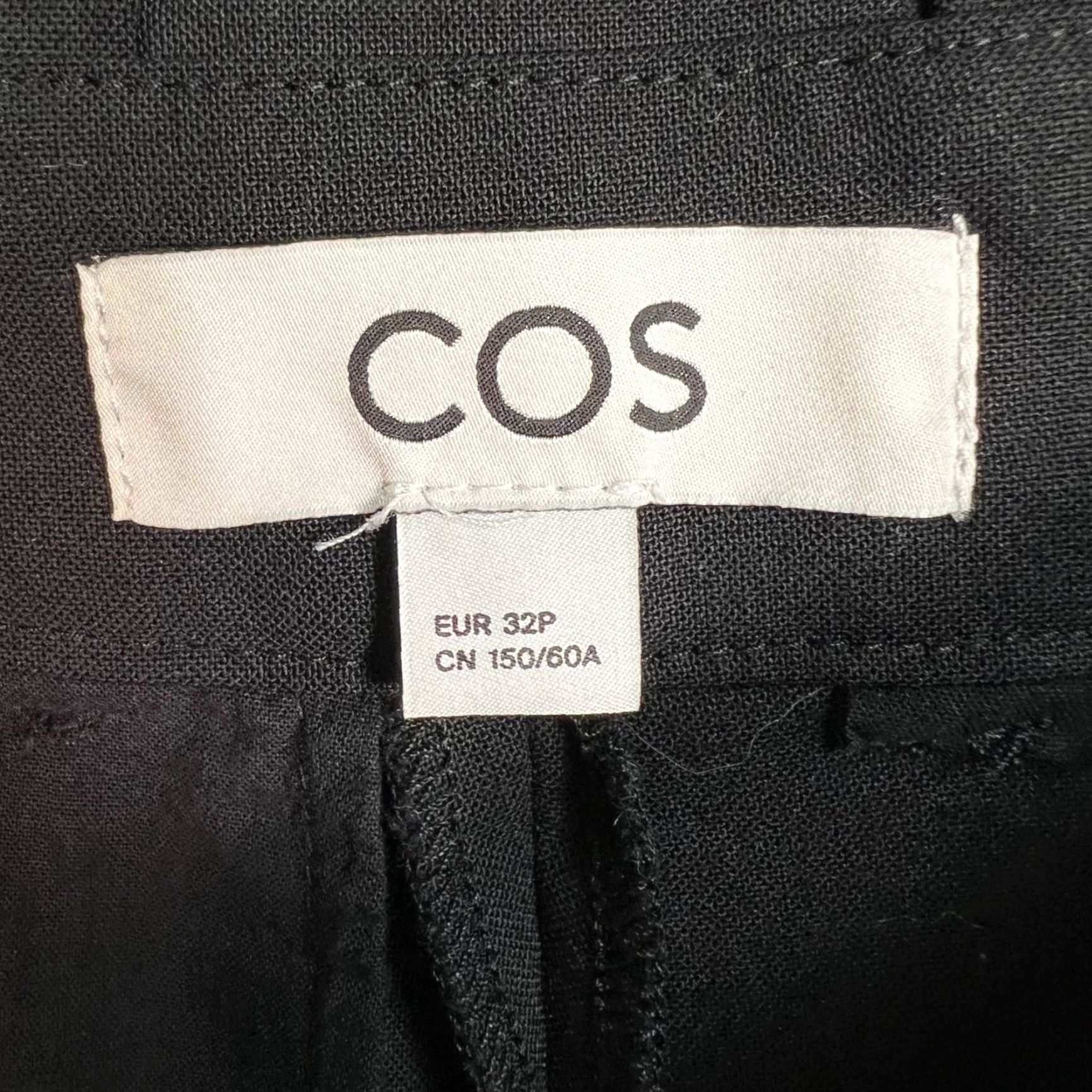Cos COS Womens Dress Pants Black Wool Blend Tapered 32 EUR 25 in Inseam High Rise Front Flat Regular Size 32 Womens Pants Size 24" / US 00 / IT 34 - 3 Thumbnail