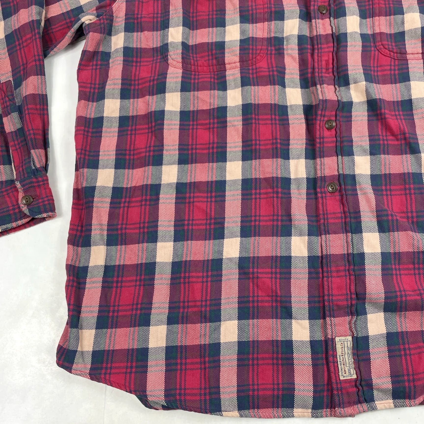 Abercrombie & Fitch VINTAGE Abercrombie & Fitch Shirt Mens L Red Flannel Long Sleeve Button-Up Casual Outdoor Size US L / EU 52-54 / 3 - 6 Thumbnail
