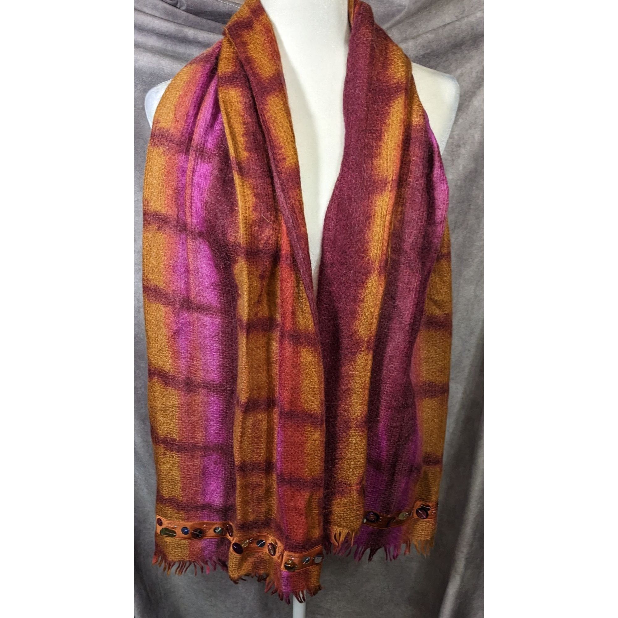 Other Tasouris Sunset Square Tiedye Scarf With Sequin Accents Size ONE SIZE - 5 Thumbnail