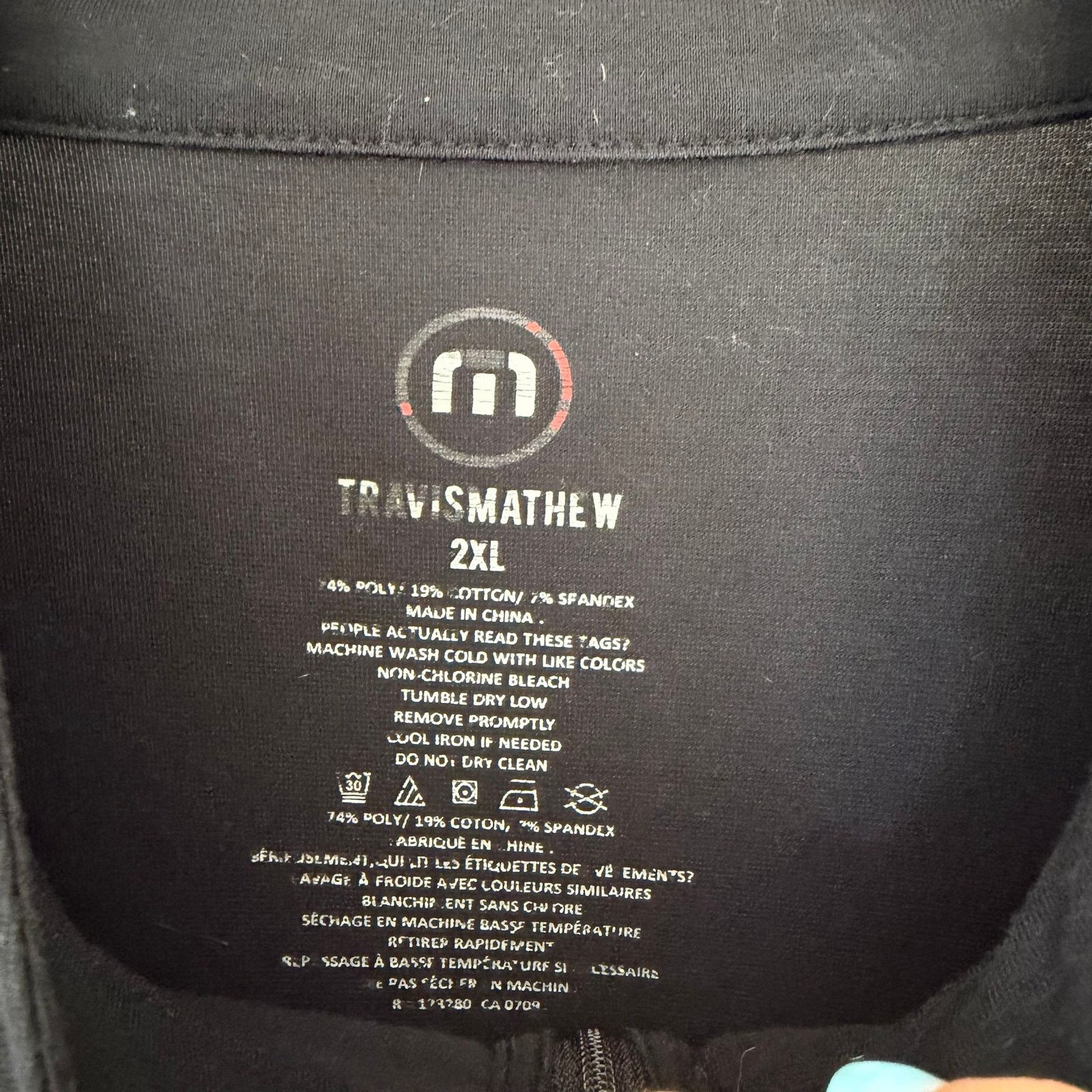 TravisMathew Travis Mathew Black Quarter Zip Long Sleeve Shirt Sz 2XL Size US XXL / EU 58 / 5 - 3 Thumbnail
