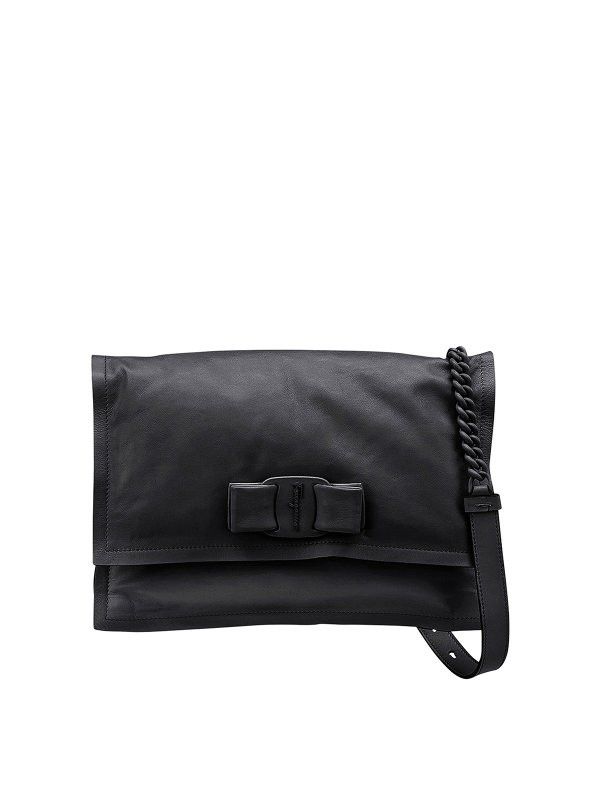 Salvatore Ferragamo o1s1rm1124 Size: OS / Padded Leather Shoulder Bag in Black Size ONE SIZE - 1 Thumbnail
