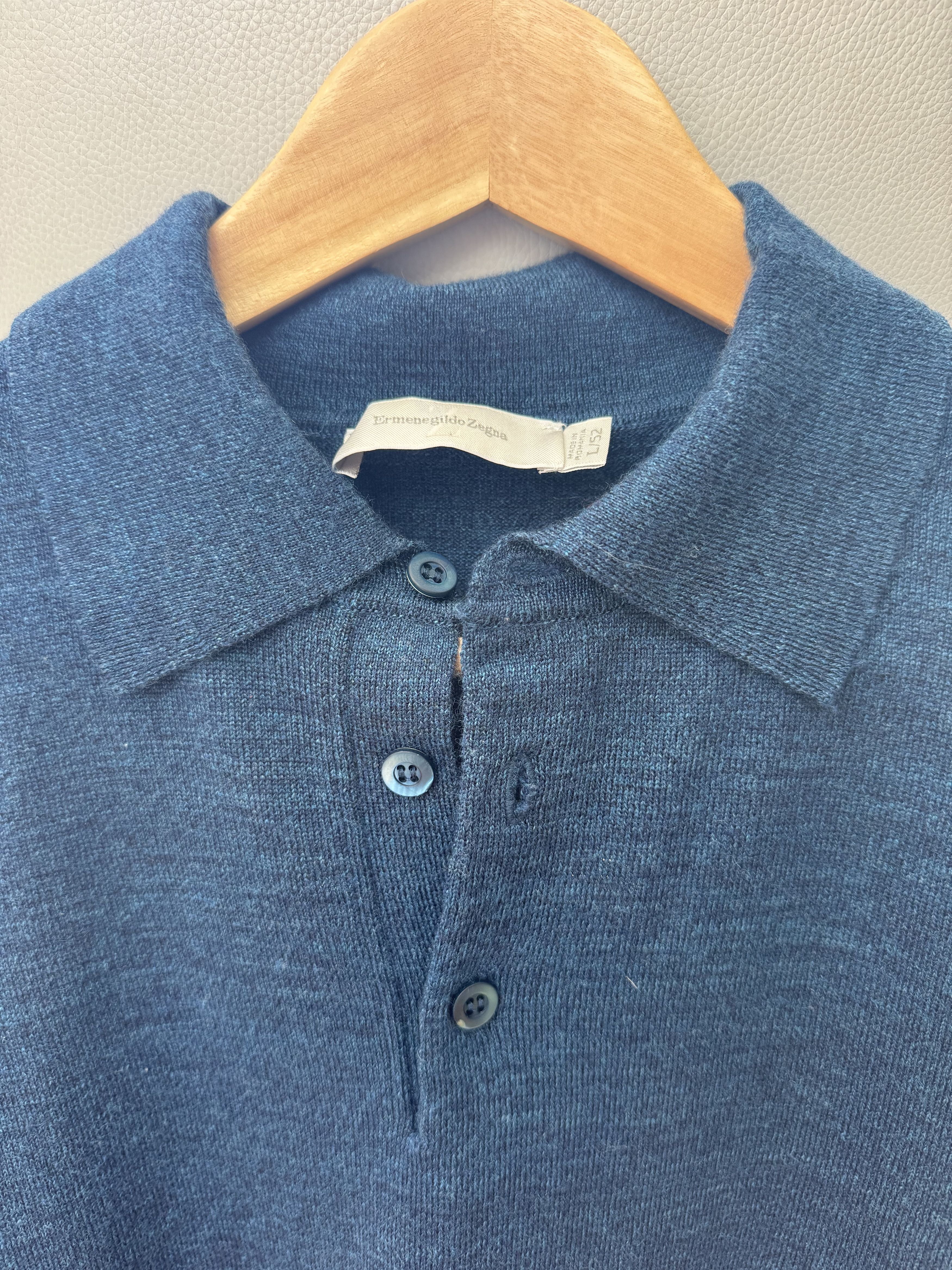 Ermenegildo Zegna Ermenegildo Zegna Men's Polo 100% Lana Wool Size US L / EU 52-54 / 3 - 4 Thumbnail